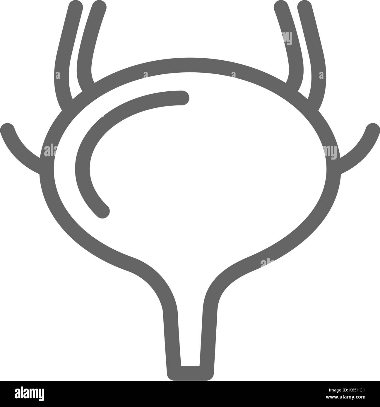 Simple bladder line icon. Symbol and sign vector illustration design ...