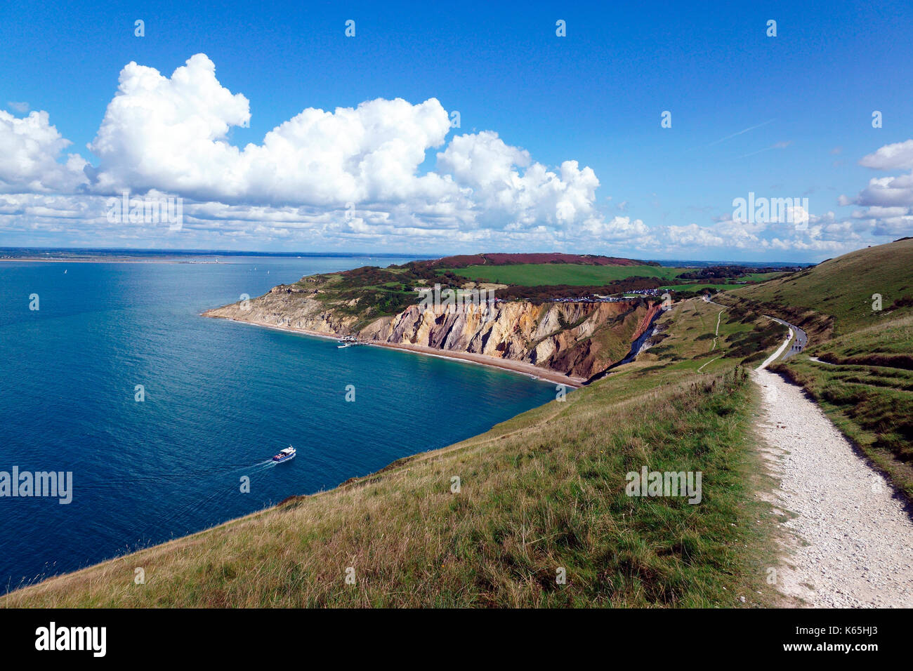 ALUM BAY CHINE FROM THE FOOT PATH Stock Photo - Alamy
