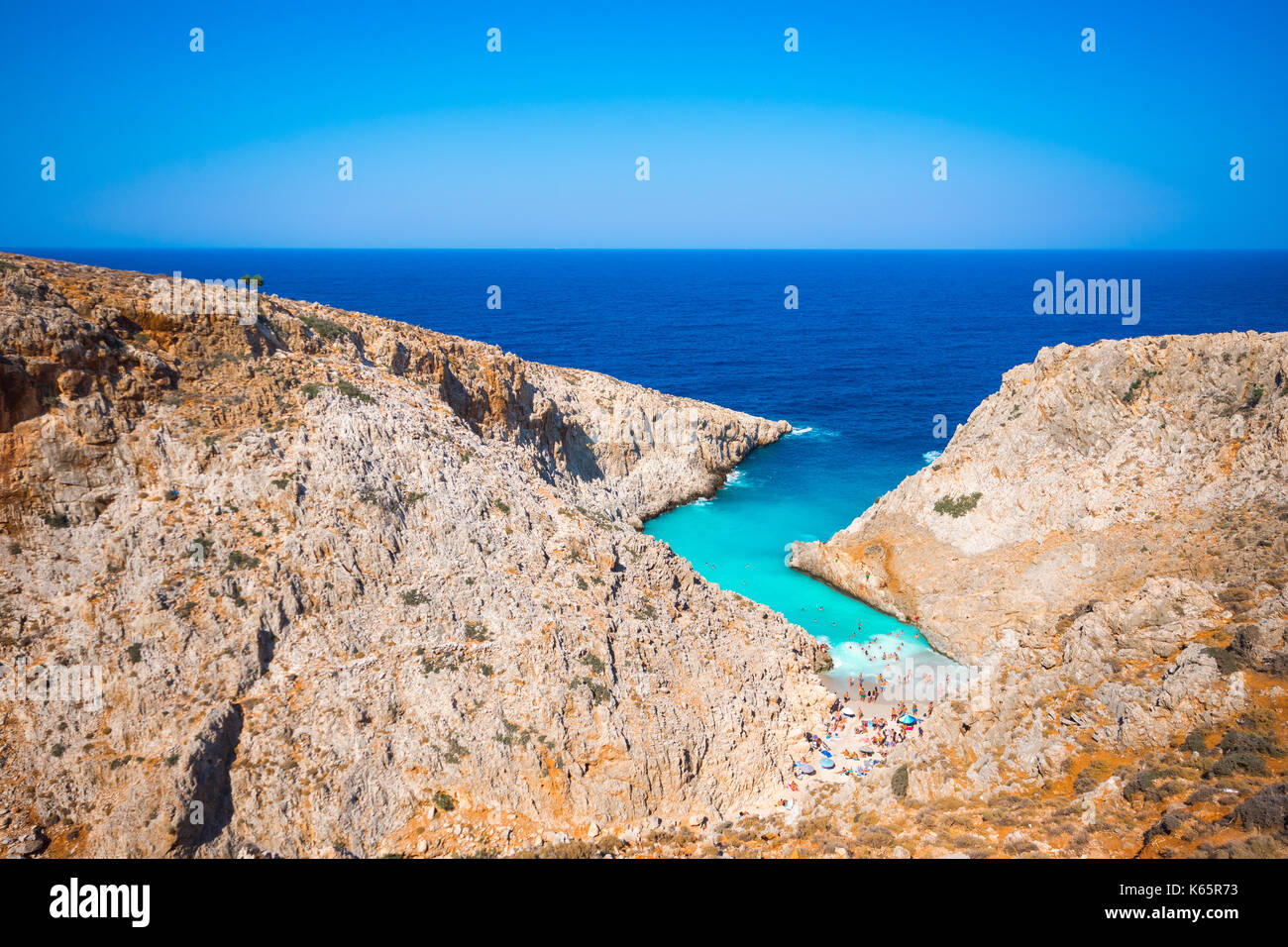 Seitan limania or Agiou Stefanou, the heavenly beach with turquoise
