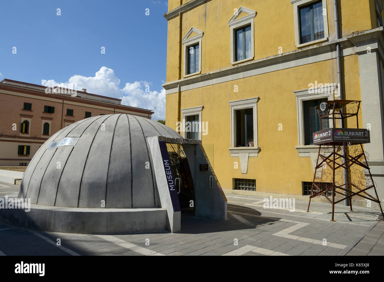 ALBANIA, Tirana , entrance of "bunkart 2" museum, during Enver Hoxha
