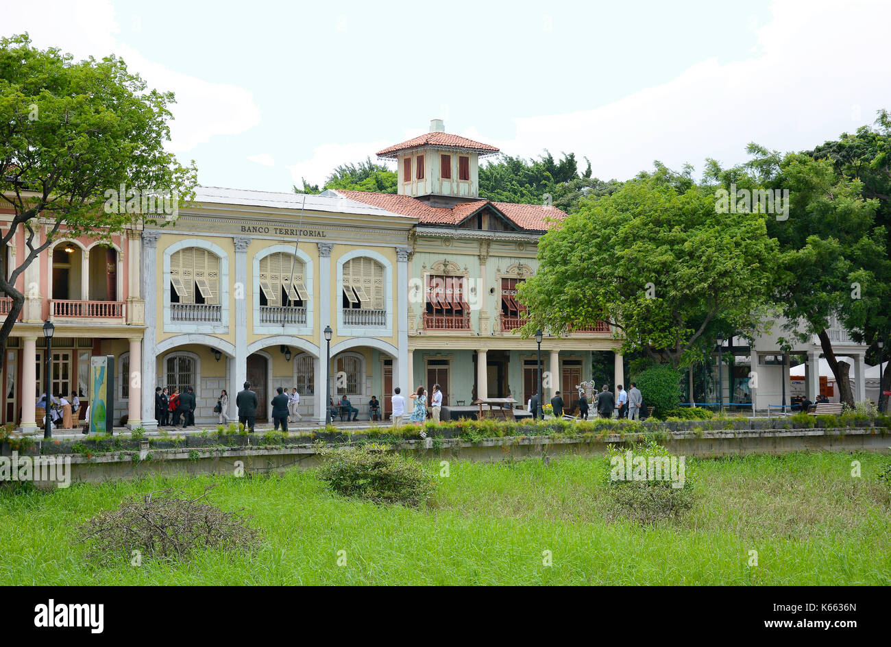 GUAYAQUIL, ECUADOR - FEBRUARY 15, 2017: Guayaquil Historical Park Pier. The Central Bank of Ecuador built the park with educational, cultural, environ Stock Photo