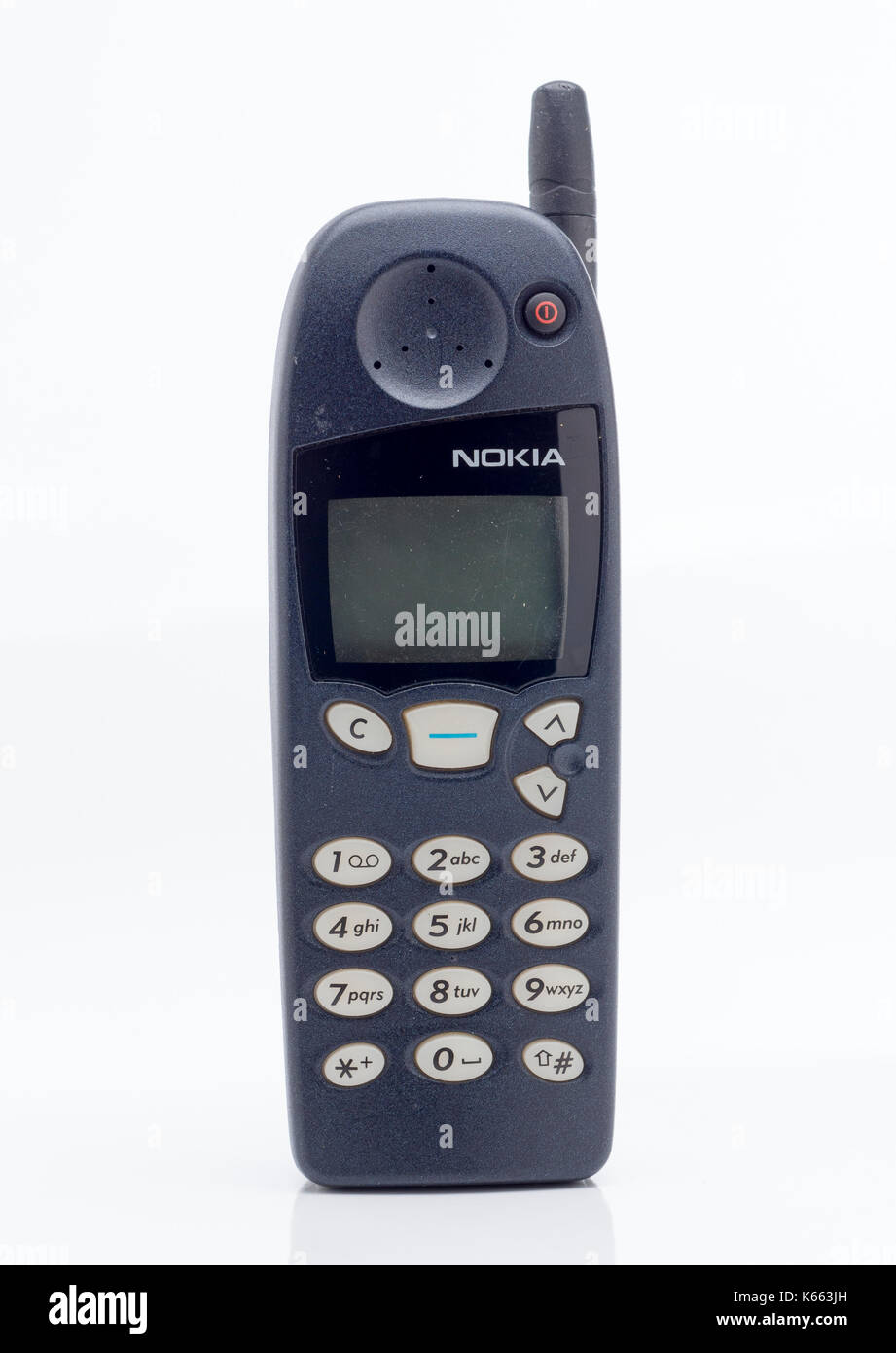 Nokia 5110 Mobile Cell Phone, First introduced in 1998. This was Nokia's 4th model. Stock Photo