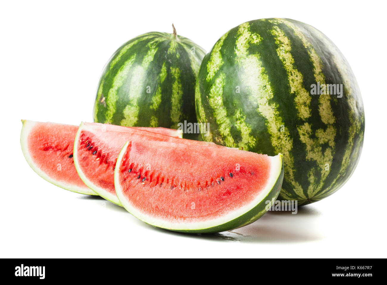 Ripe juicy watermelons Stock Photo