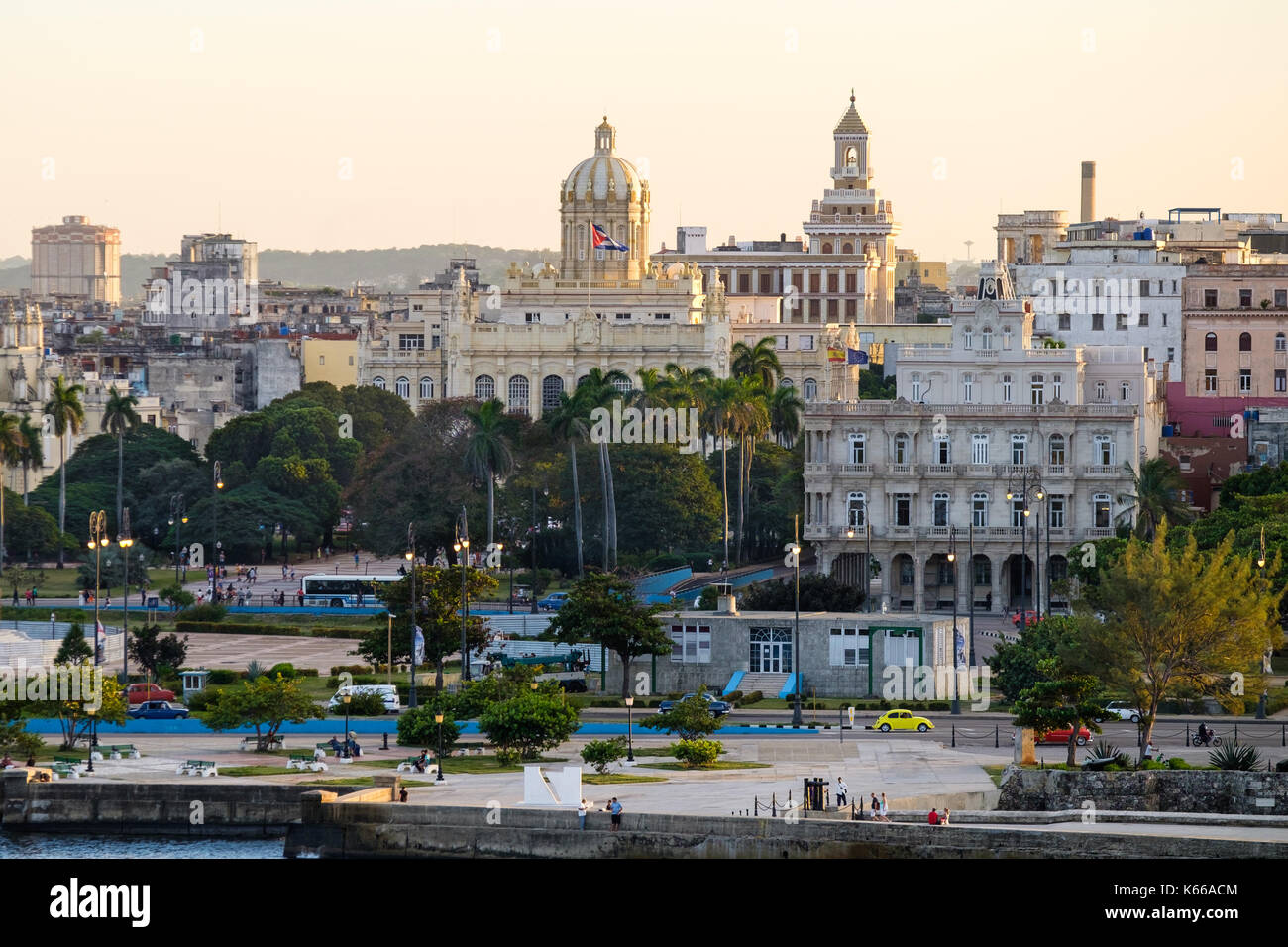 Havana's capital building at sunset. Cuba. Stock Photo