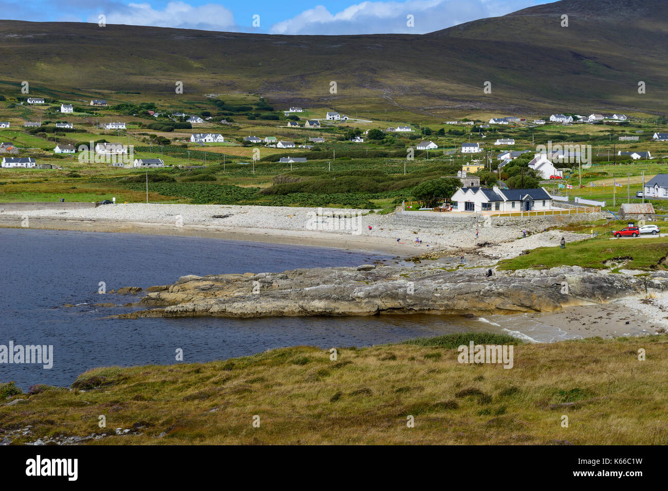 Beach at Dooega Village on Achill Island, County Mayo, Republic of Ireland Stock Photo