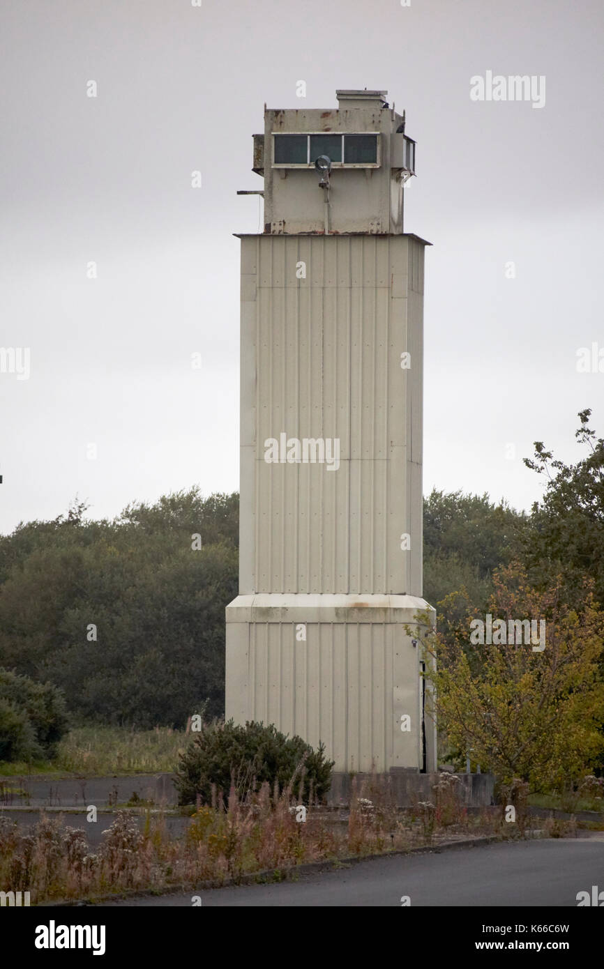 security watchtower in the former maze prison long kesh site northern ireland Stock Photo