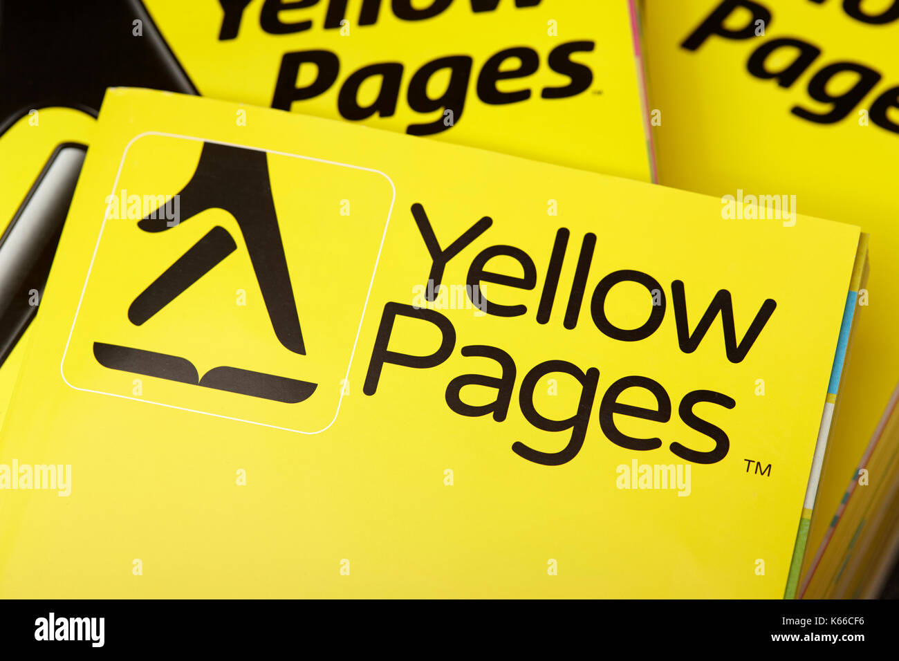 Yellow Pages Classified Telephone Directory Paper Edition Uk Stock Photo Alamy