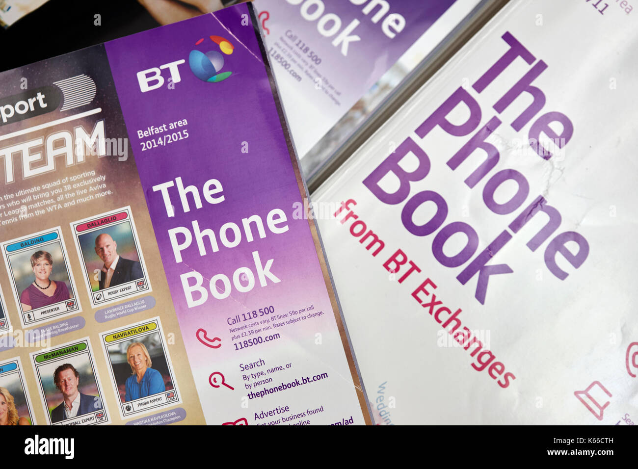 The BT local telephone directory paper edition Stock Photo