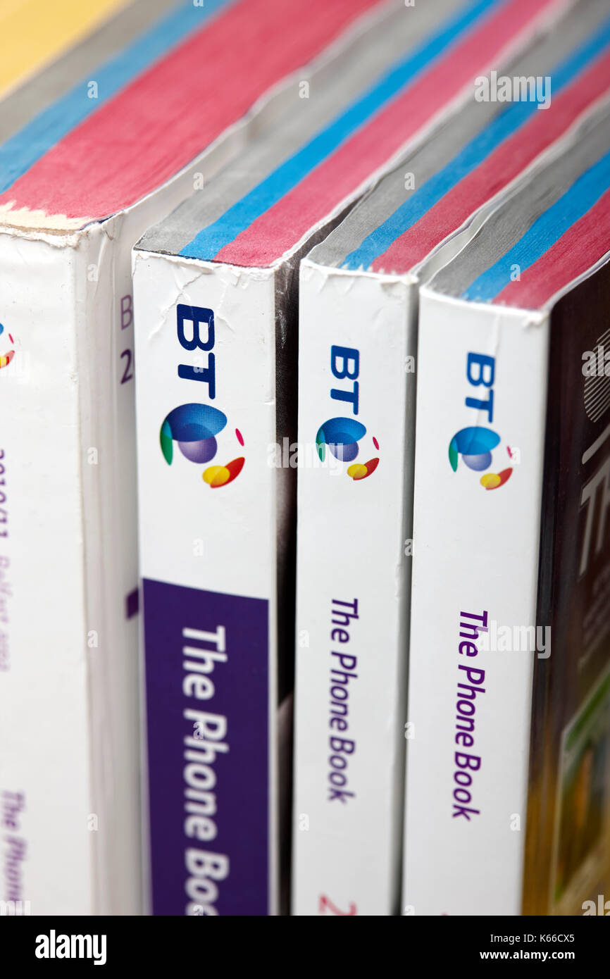 The BT local telephone directory paper edition Stock Photo