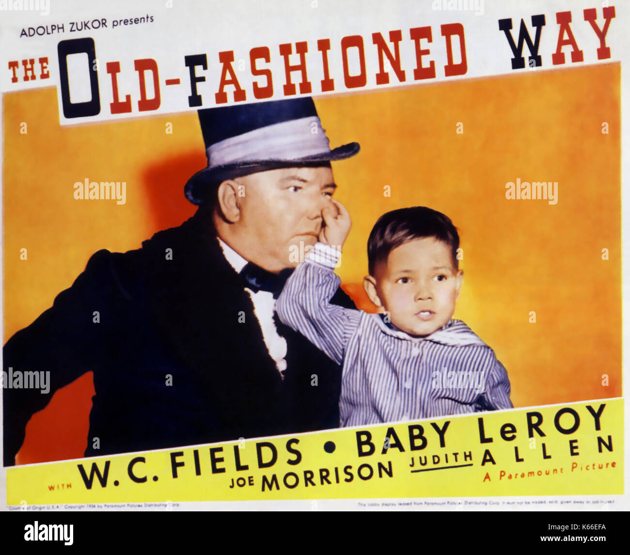 THE OLKD FASHIONED WAY 1934 Paramount Pictures film with W.C. Fields and Baby LeRoy Stock Photo