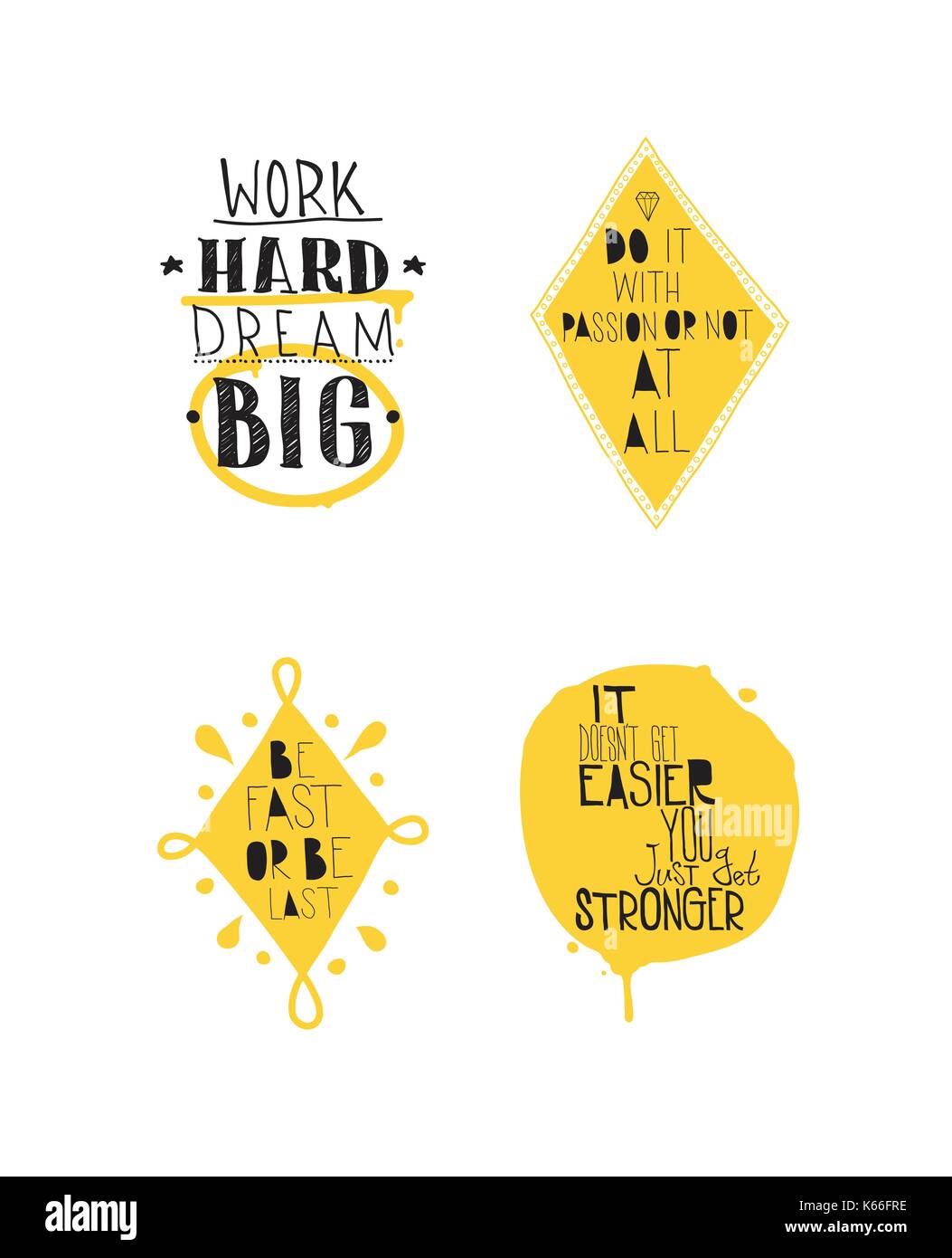 Posters Quotes Set Stock Vector