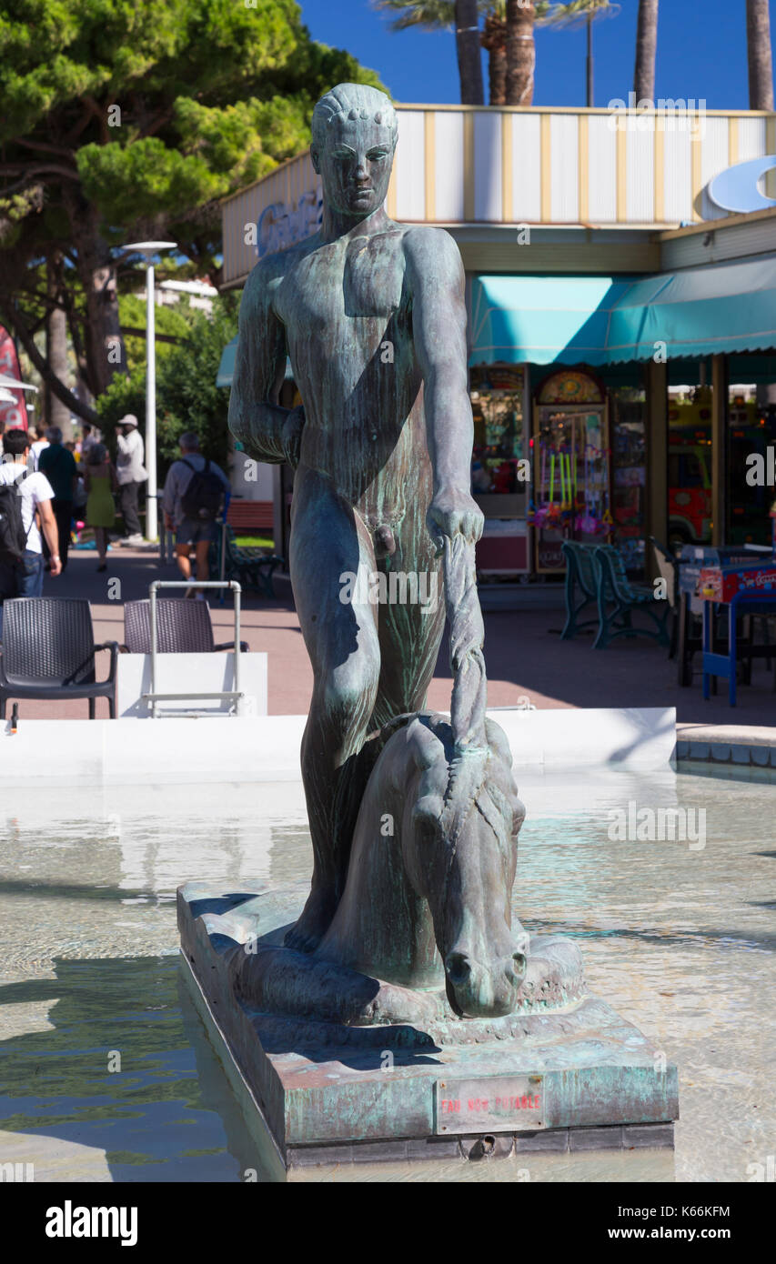 Fontaine Ramiro, Square Reynaldo Hahn, Cannes, France Stock Photo