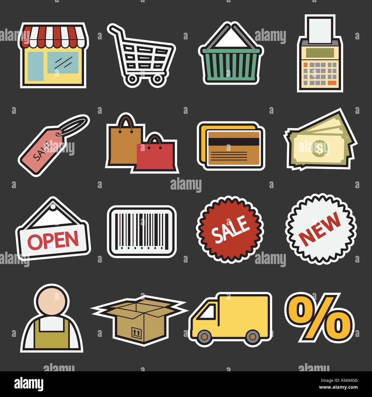Bar code cart Stock Vector Images - Alamy