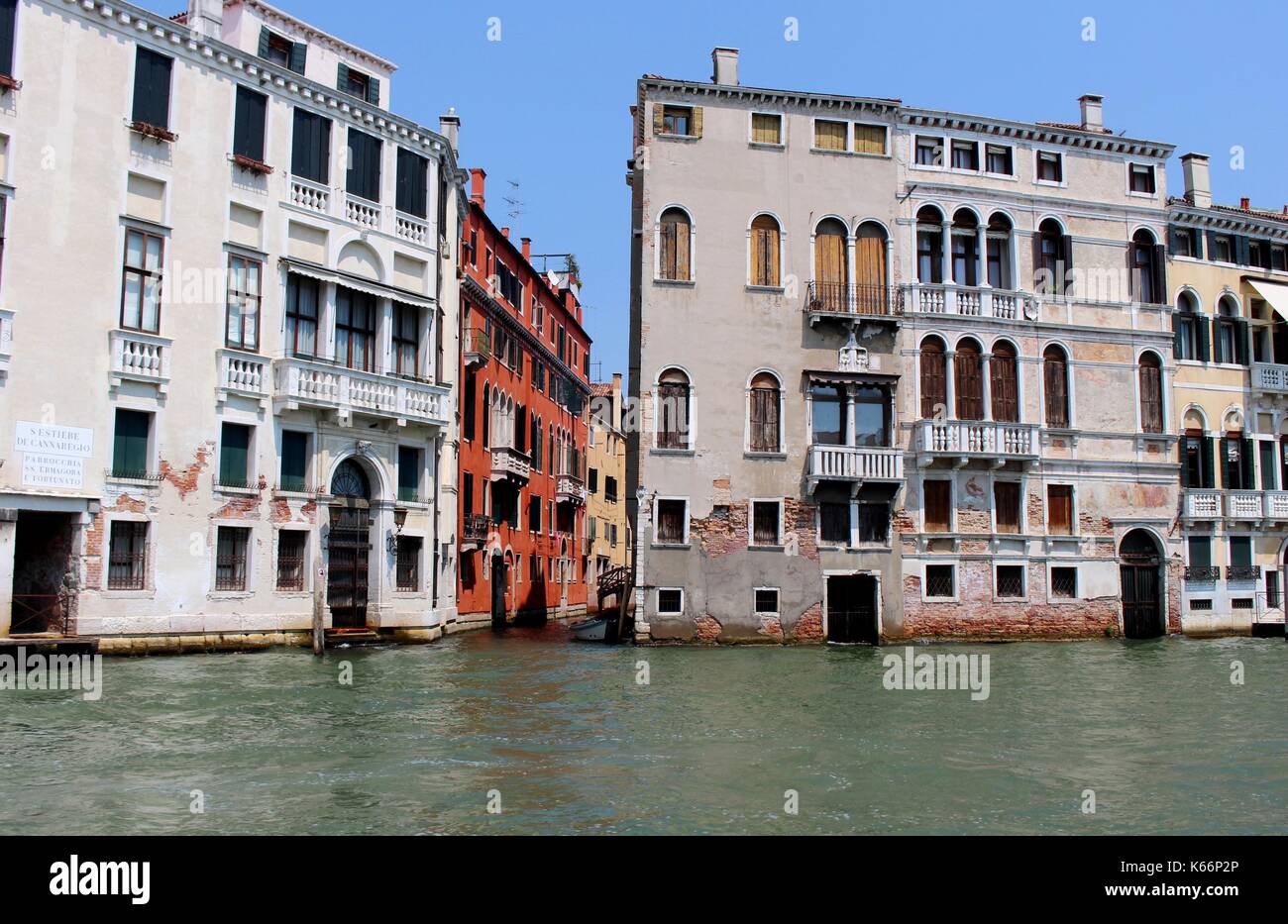 Venice is made up of a maze of canals - 177 to be exact! Stock Photo