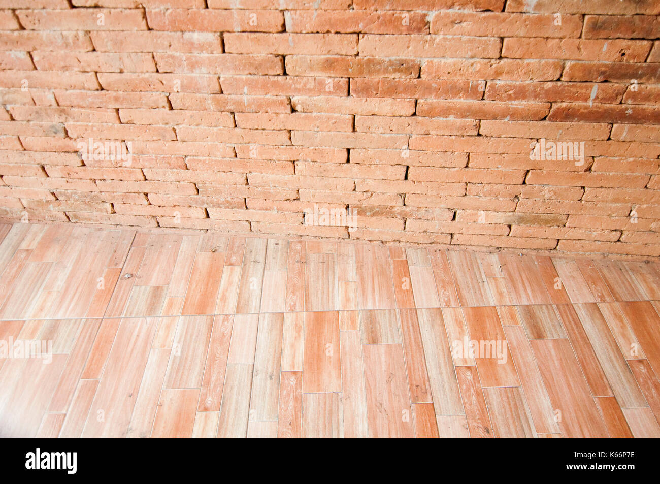 Old Red Brick And Ceramic Ground Texture And Background Stock