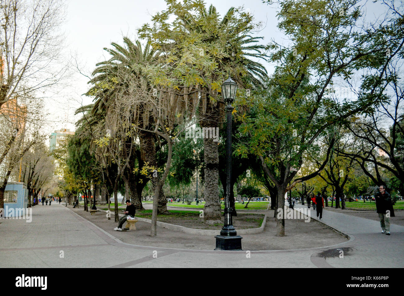 BAHIA BLANCA, ARGENTINA - DECEMBER 20, 2016:  General view of the main square of Bahia Blanca, Buenos Aires, Argentina Stock Photo