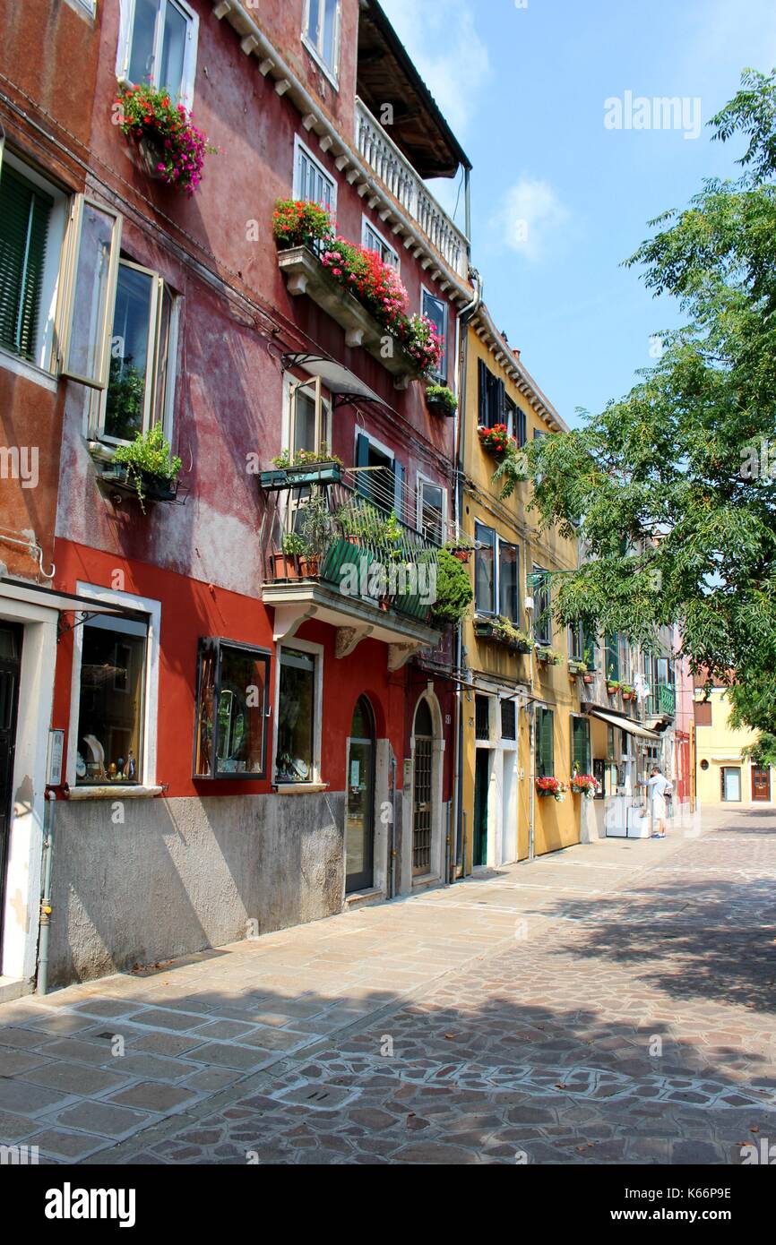 Murano is Venice's glassmaking centre. Stock Photo