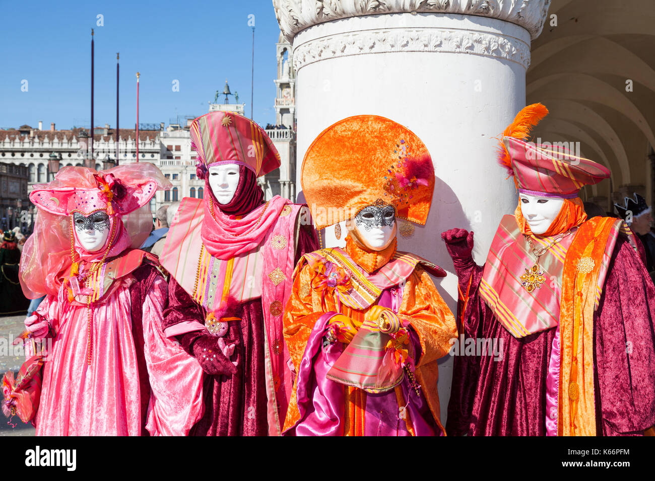Venice carnival costume dress group hi-res stock photography and images ...