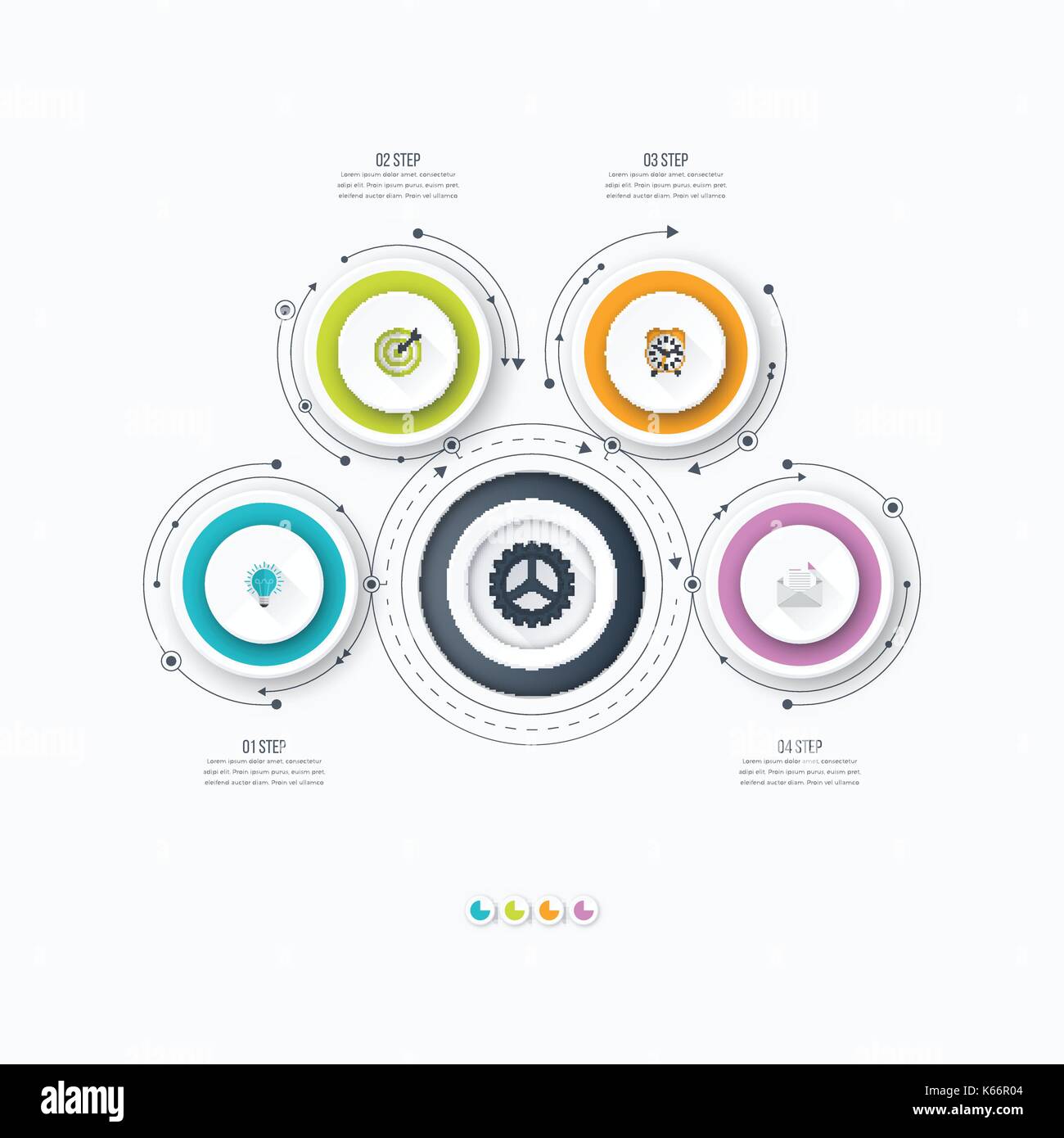 Infographics template 4 options with circle Stock Vector Image & Art ...
