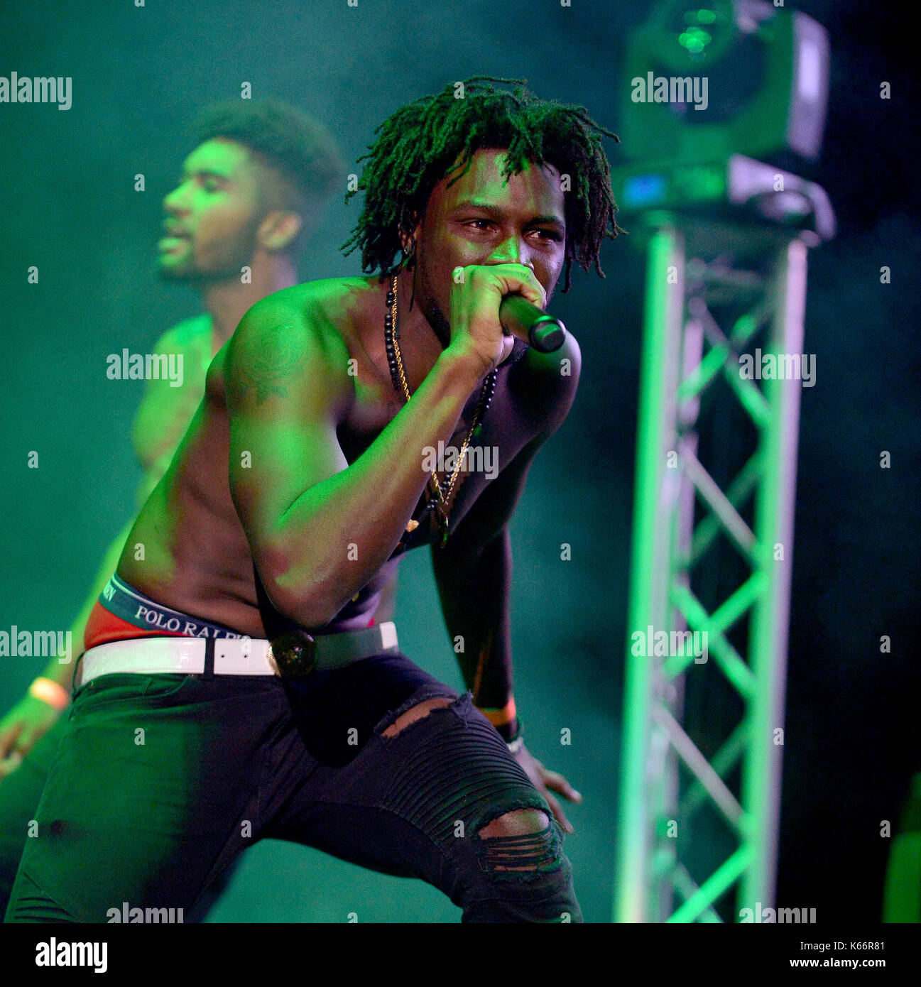 Kodak Black performs on stage at his Homecoming Concert at Watsco Center in Coral Gables, Florida, in first show since his release from prison in June.  Featuring: Johnny Oz Where: Coral Gables, Florida, United States When: 10 Aug 2017 Credit: JLN Photography/WENN.com Stock Photo