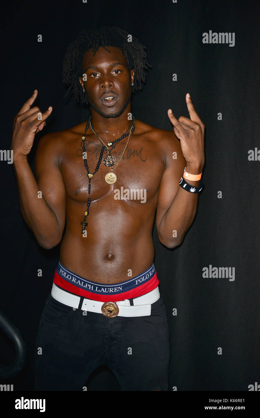 Backstage at Kodak Black's Homecoming Concert at Watsco Center in Coral Gables, Florida, his first show since his release from prison in June.  Featuring: Johnny Oz Where: Coral Gables, Florida, United States When: 10 Aug 2017 Credit: JLN Photography/WENN.com Stock Photo