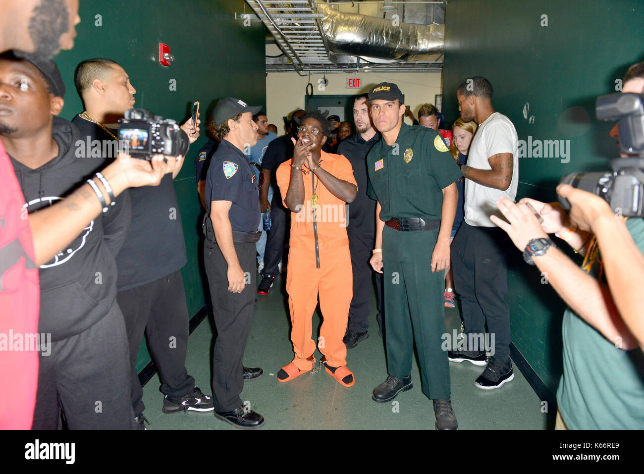 Backstage at Kodak Black's Homecoming Concert at Watsco Center in Coral Gables, Florida, his first show since his release from prison in June.  Featuring: Kodak Black Where: Coral Gables, Florida, United States When: 10 Aug 2017 Credit: JLN Photography/WENN.com Stock Photo