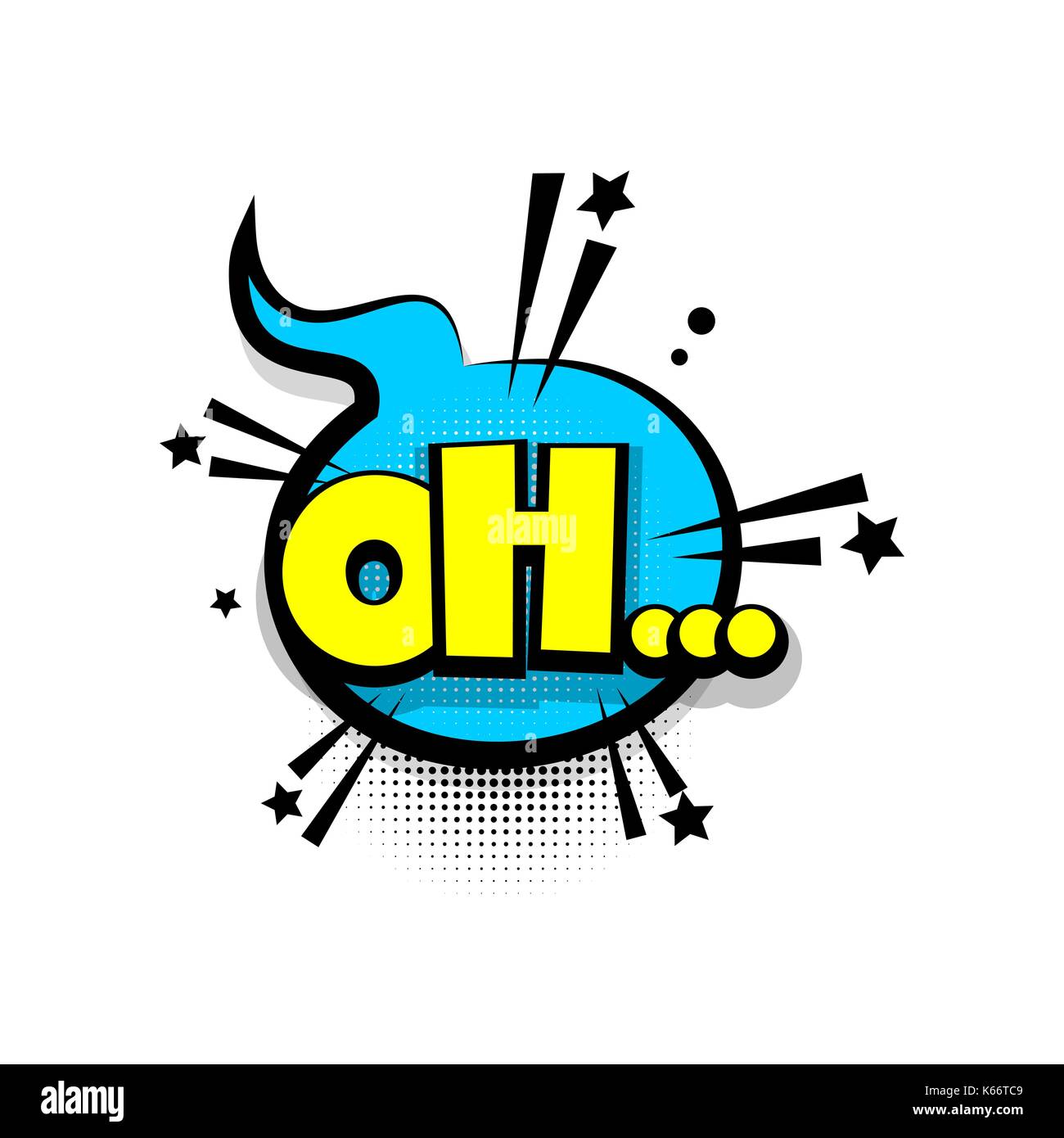 Oh, huh lettering. Comics book balloon. Bubble icon speech phrase