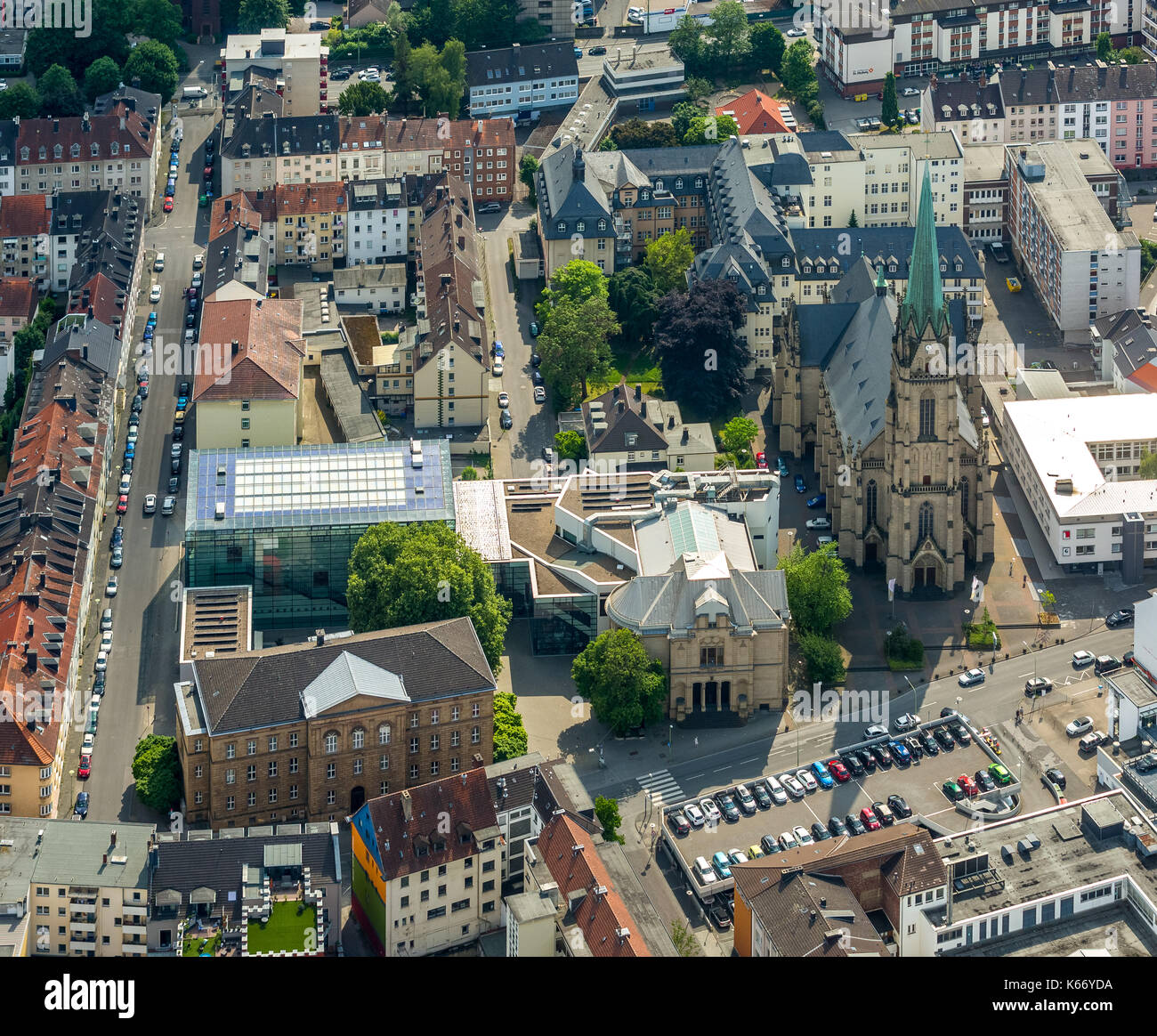 St. Marien church, art quartier with Karl ErnstOsthaus museum and Emil