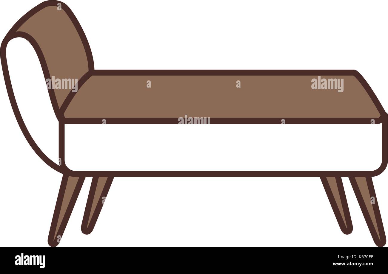 sofa divan or couch elegant furniture icon style interior Stock Vector