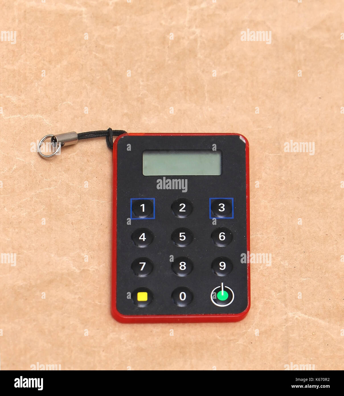 Electronic security digital device for home banking password Stock