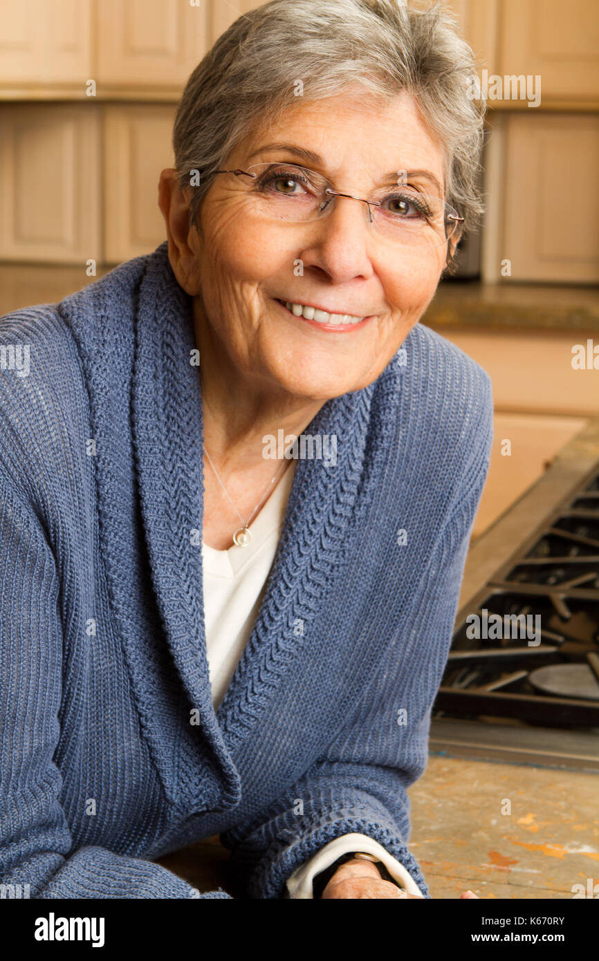 Confident mature older woman at home Stock Photo - Alamy