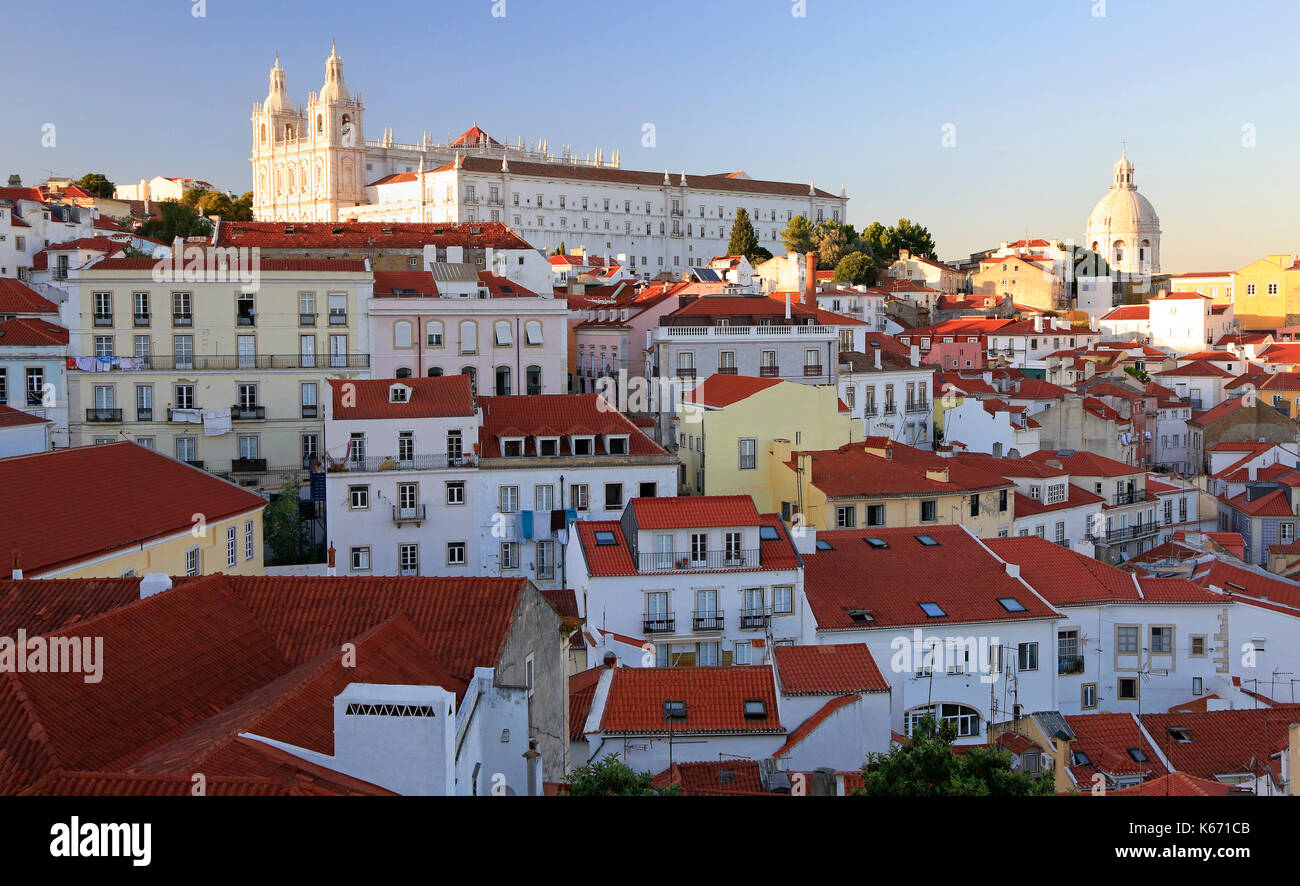 Lisbon, Portugal cityscape in the Alfama Stock Photo