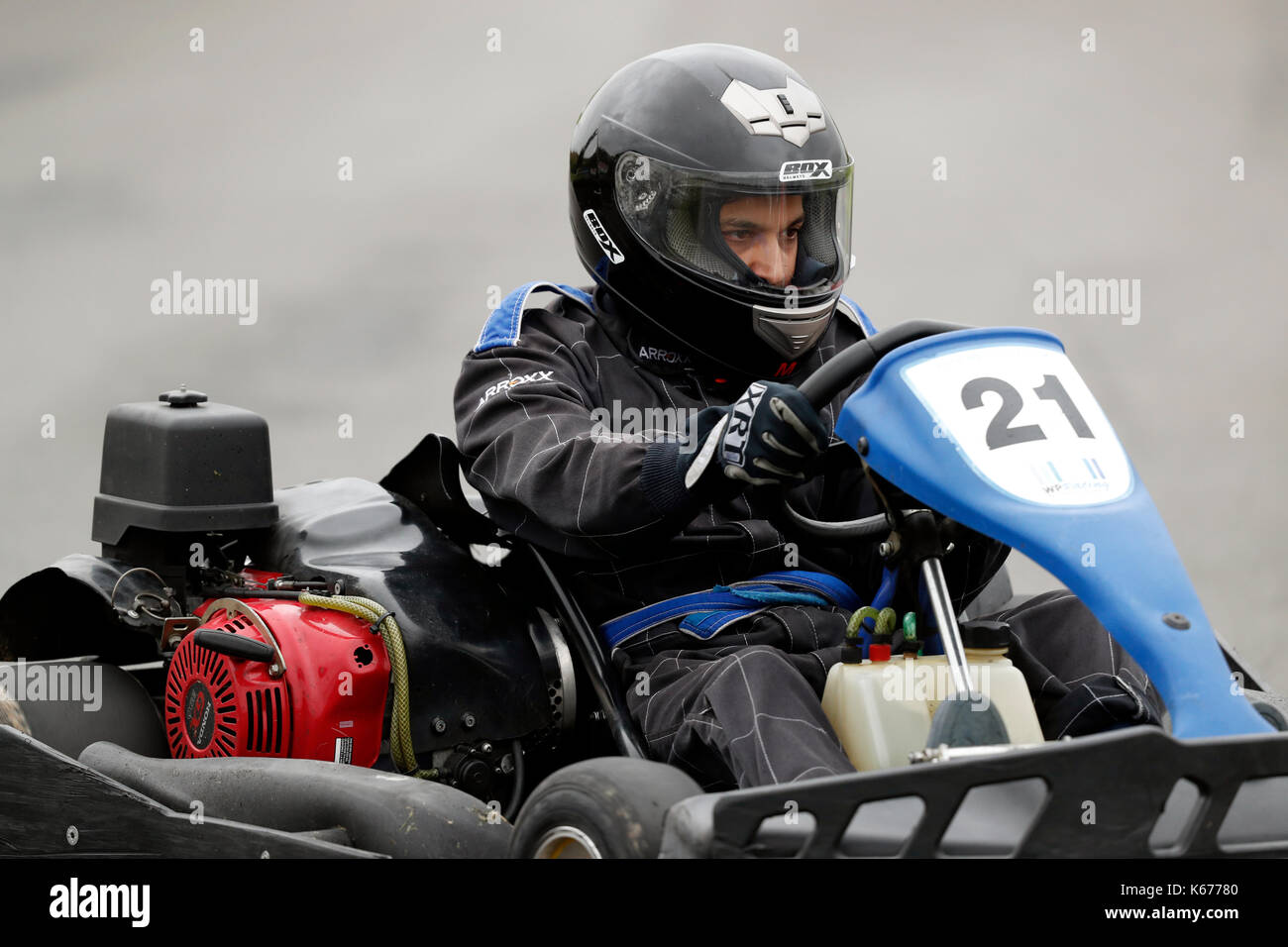 Adults race Thunderkarts, 13bhp / 390 cc race chassis karts. The karts can reach speeds in