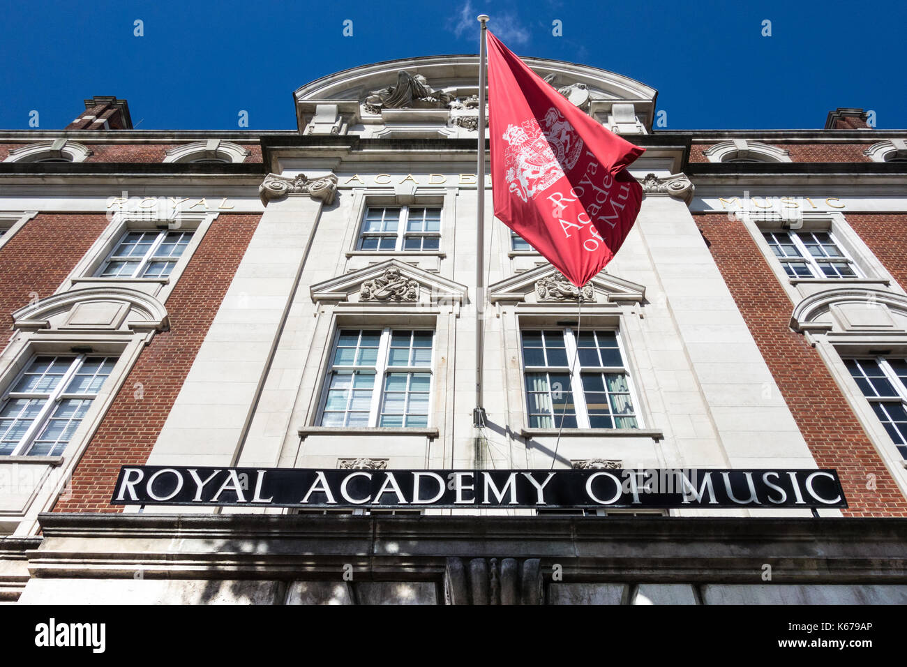 Exterior of the Royal Academy of Music on Marylebone Road, London, UK Stock Photo