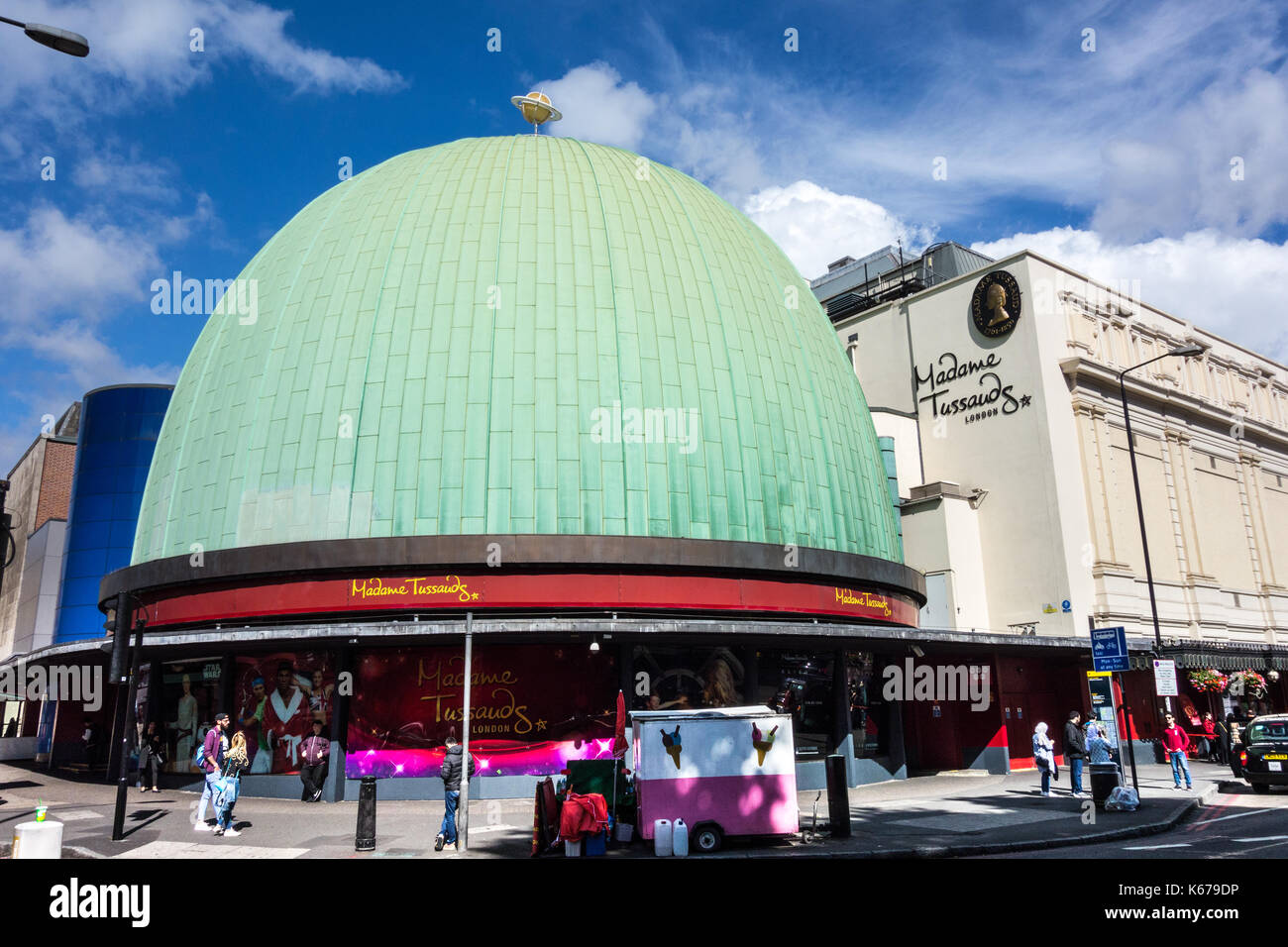 The dome of the former and now-defunct London Planetarium on Marylebone Road, London, UK Stock Photo