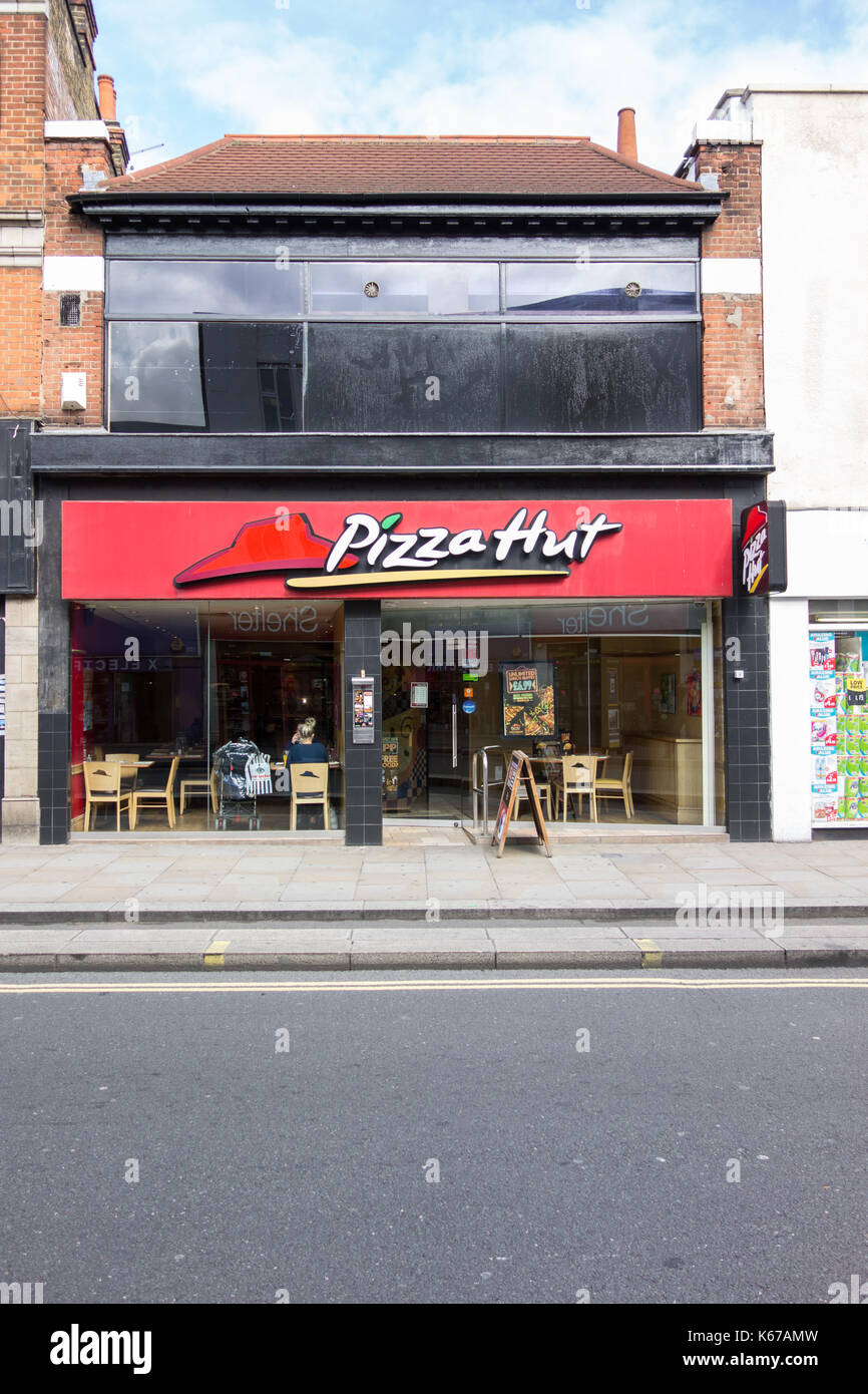 Pizza Hut on King Street, Hammersmith, London, W6, UK Stock Photo