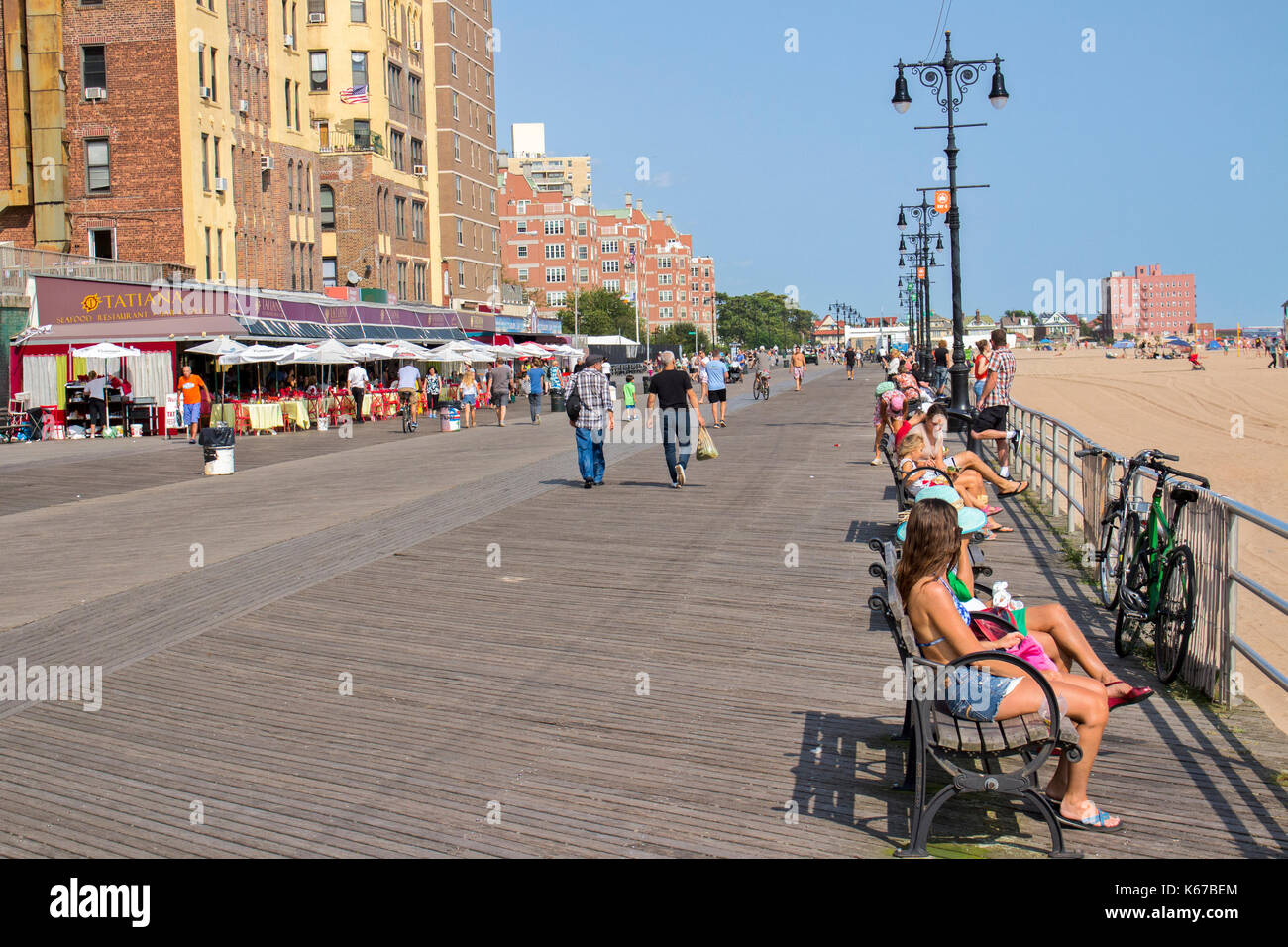 The Brighton Beach area of Brooklyn, known for the Russian immigrants who live here. Stock Photo