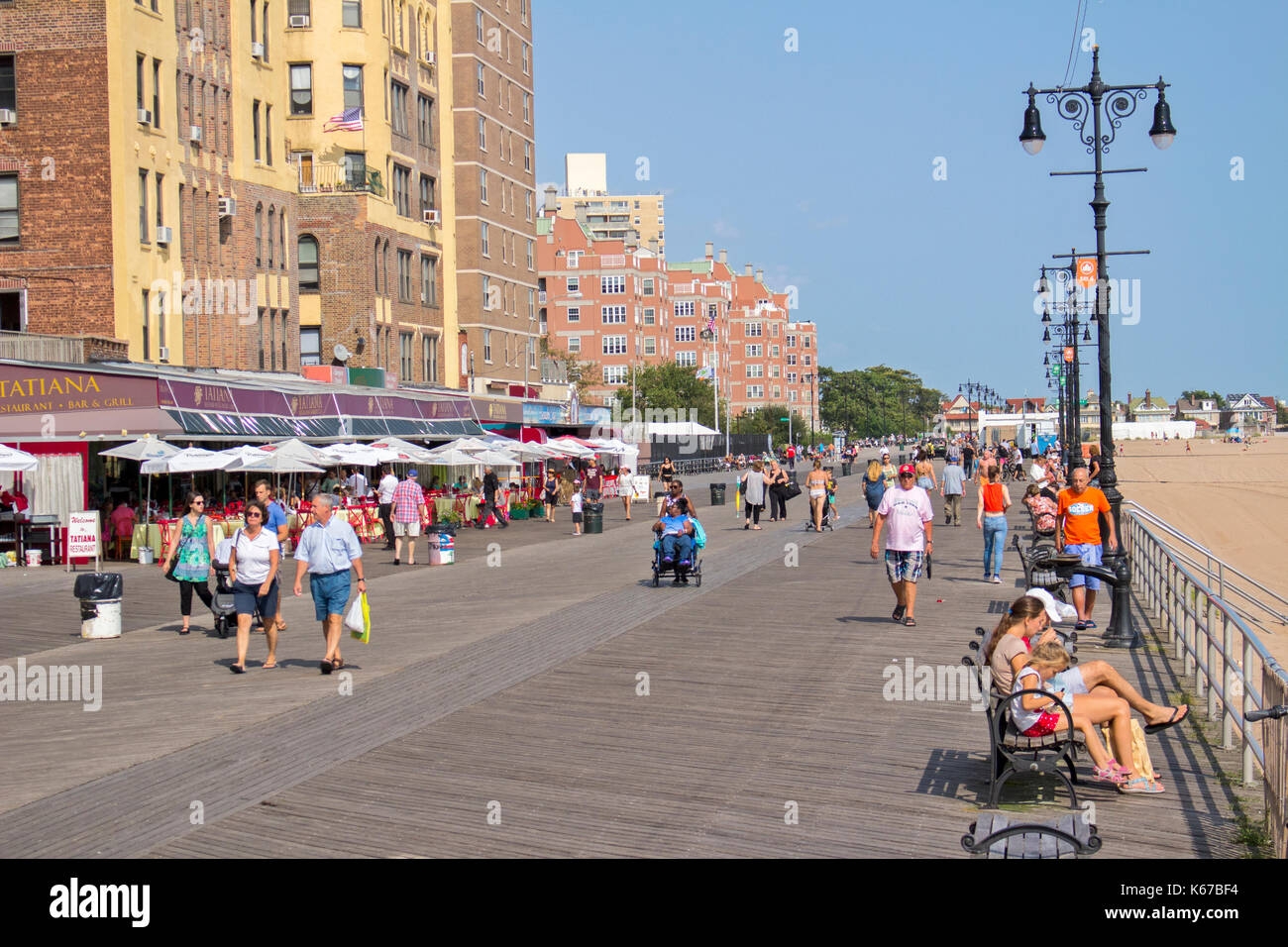 The Brighton Beach area of Brooklyn, known for the Russian immigrants who live here. Stock Photo