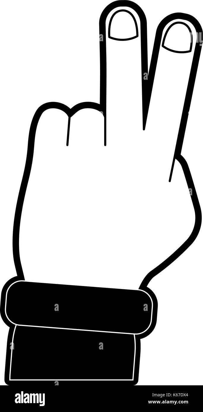 hand showing two fingers icon image Stock Vector Image & Art - Alamy