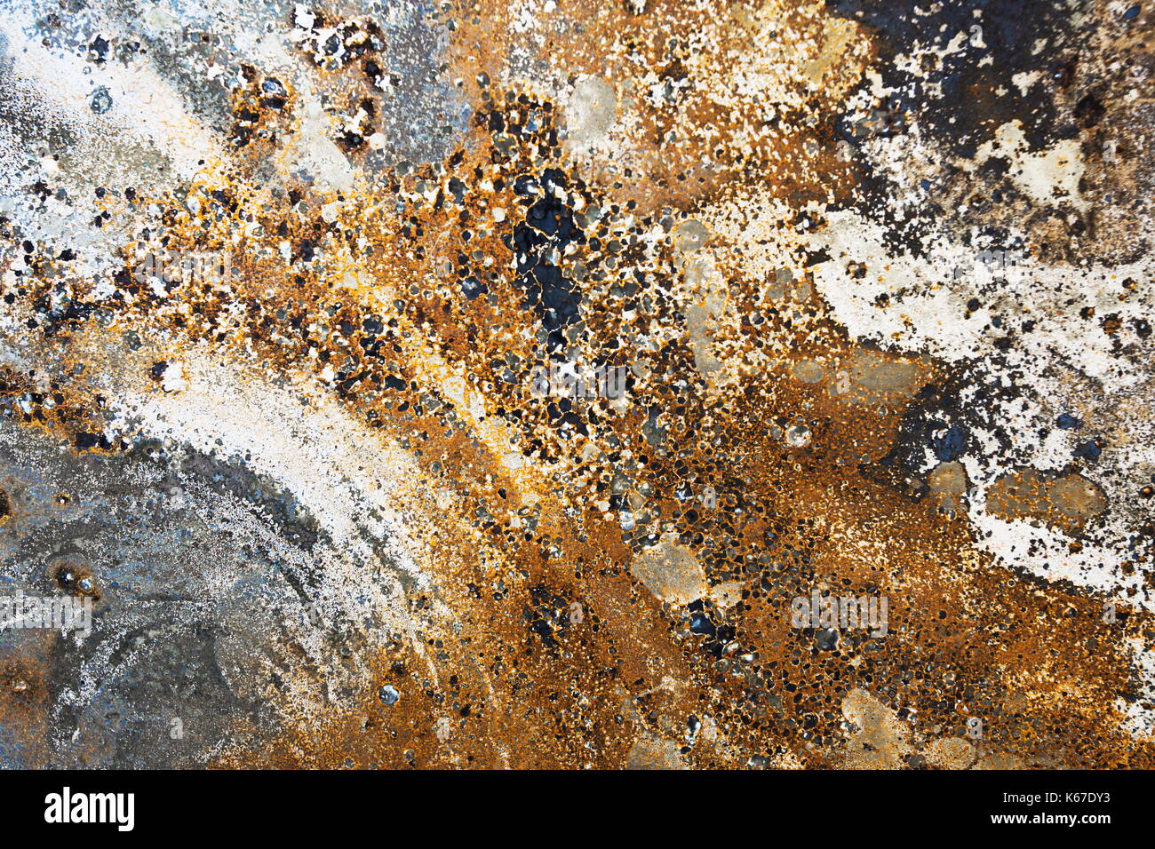 Abstract of rusty painted metal Stock Photo