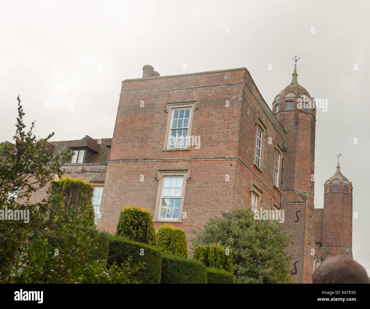 side view of melford hall mansion manor long melford suffolk; England