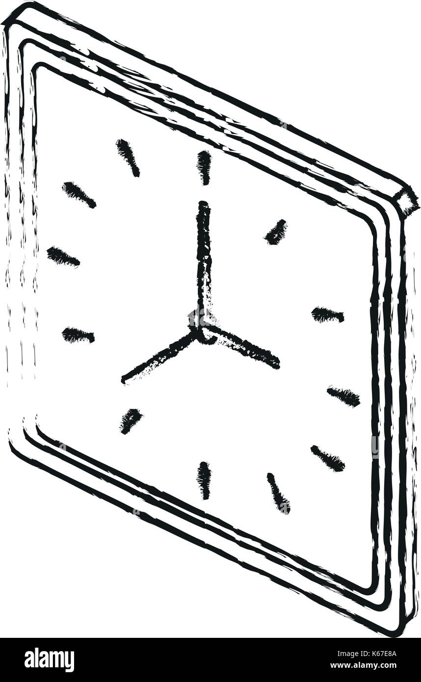 square wall clock icon image Stock Vector Image & Art - Alamy