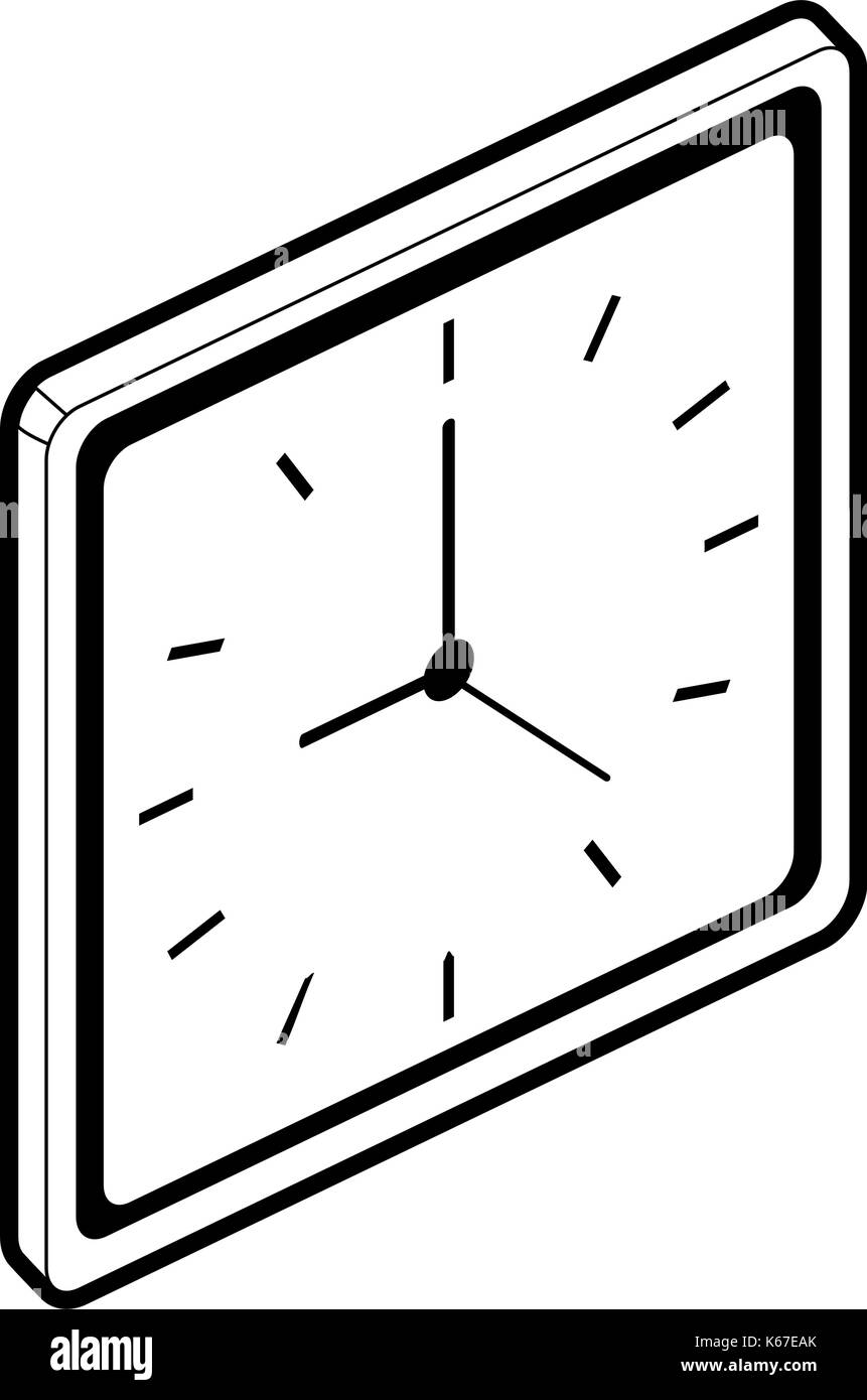 square wall clock icon image Stock Vector Image & Art Alamy