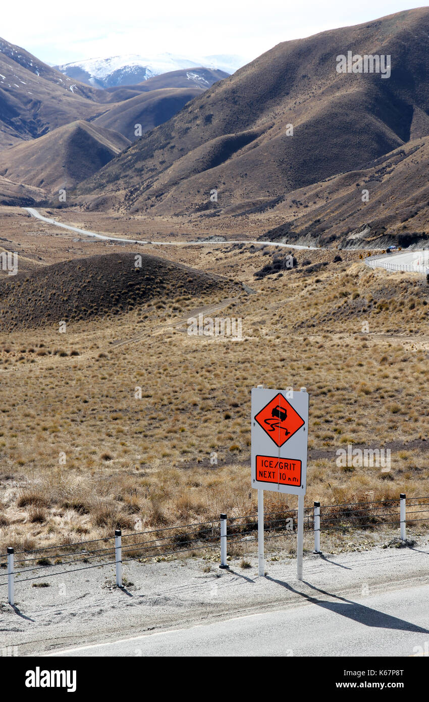 Lindis Pass South Island New Zealand Stock Photo