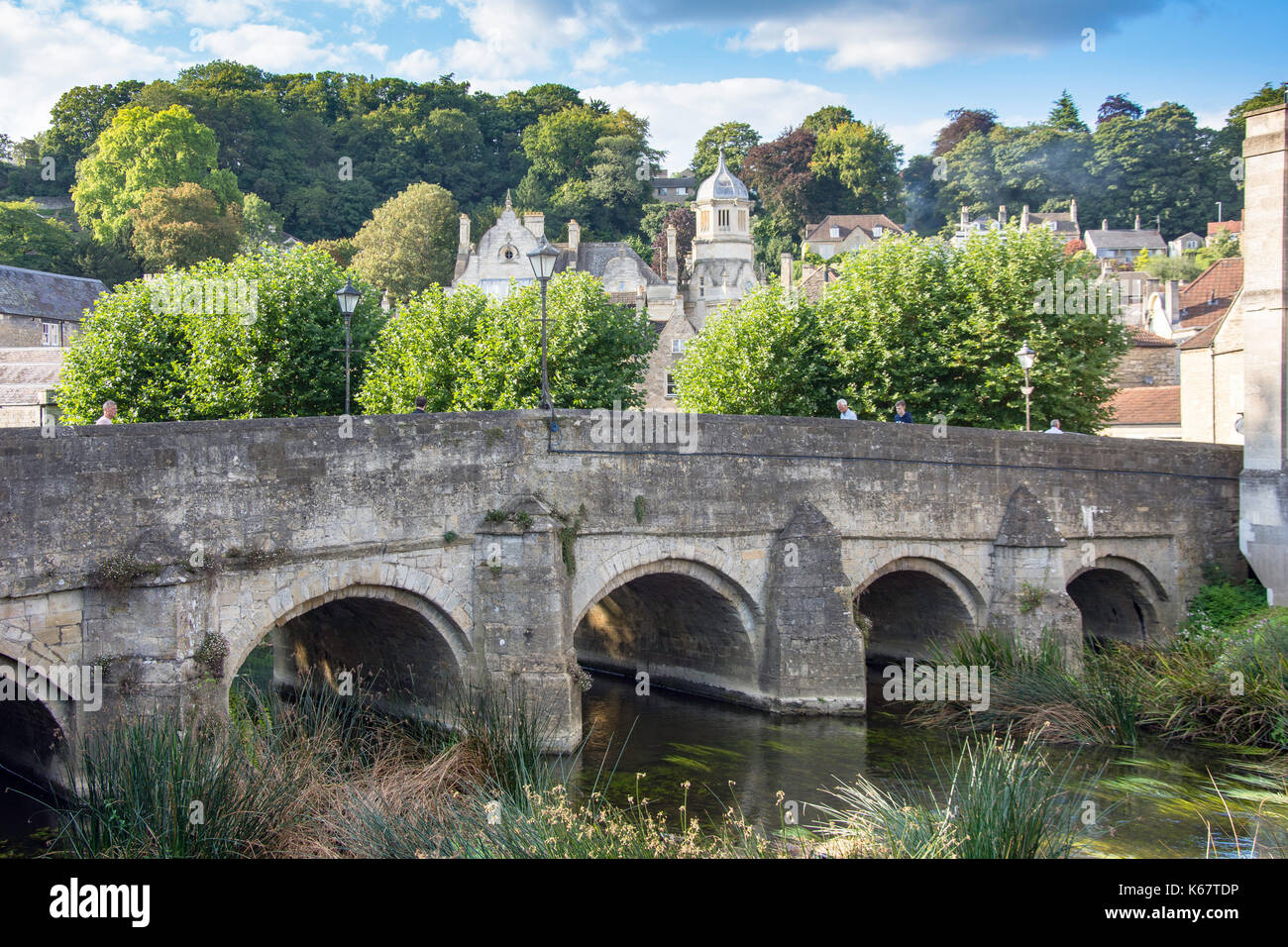 Town Bridge over River Avon, Bradford-on-Avon, Wiltshire, England, United Kingdom Stock Photo