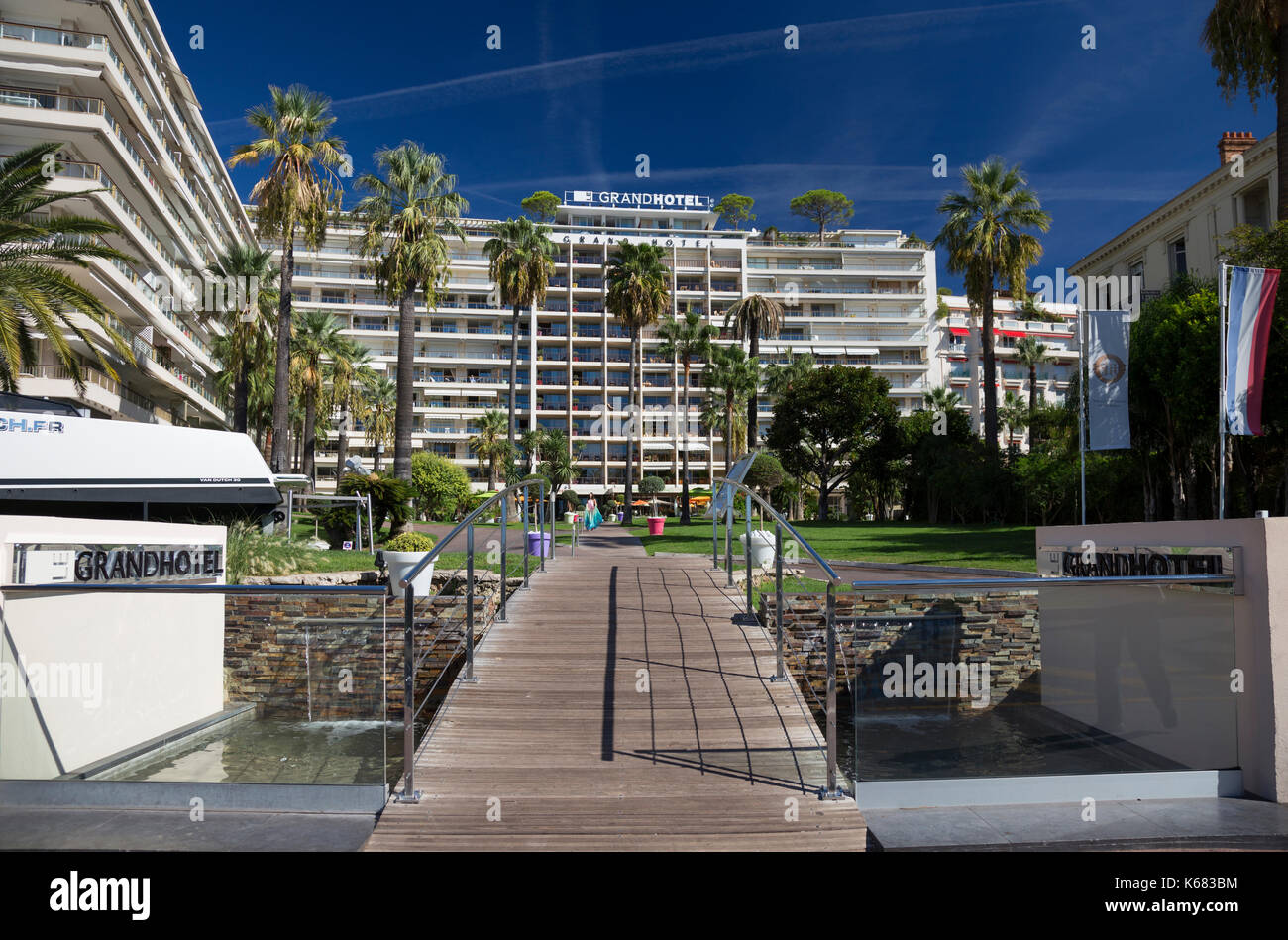 Le Grand Hotel, Boulevard de la Croisette, Cannes, France Stock Photo