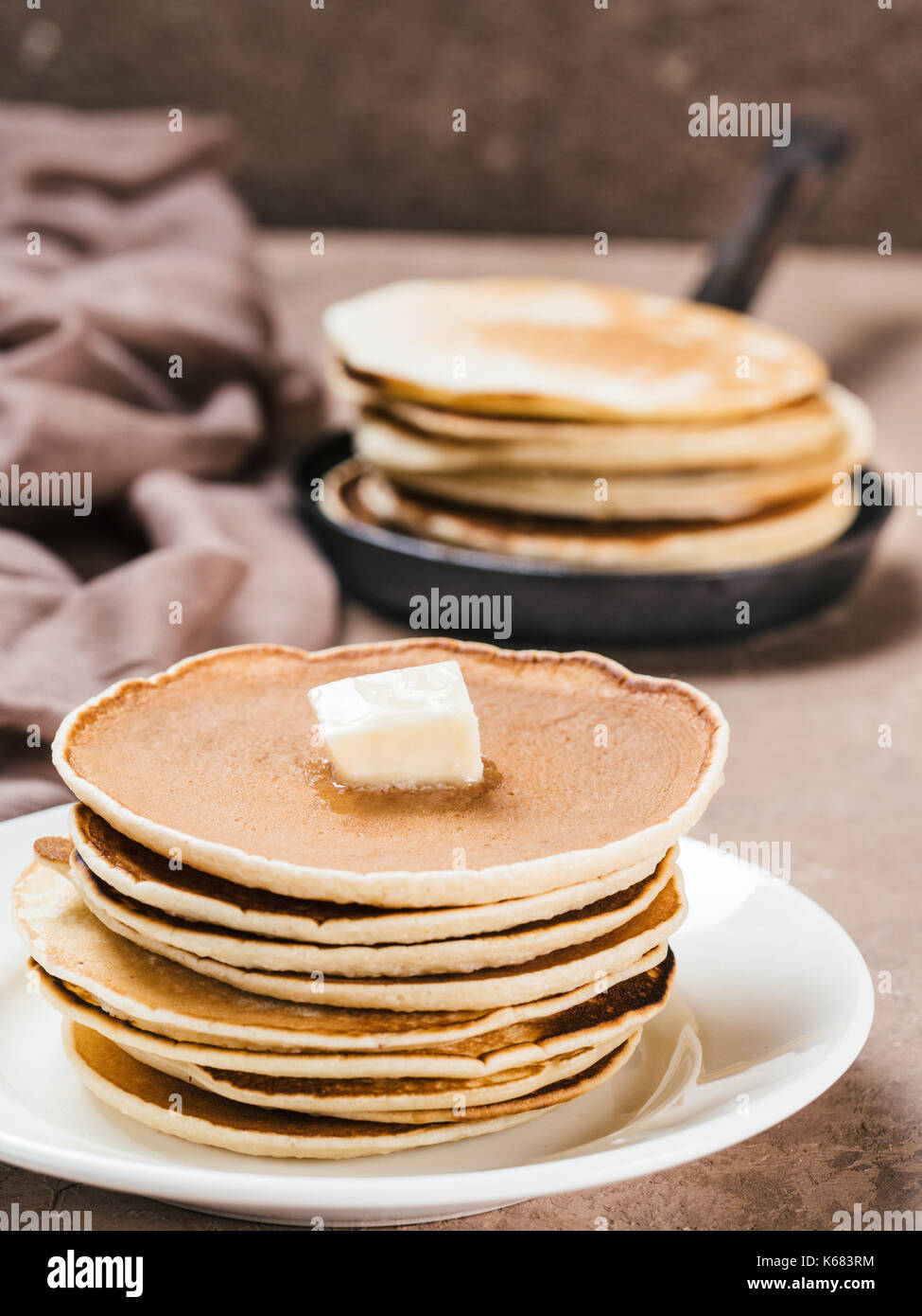 Stack of homemade pancakes hi-res stock photography and images - Alamy