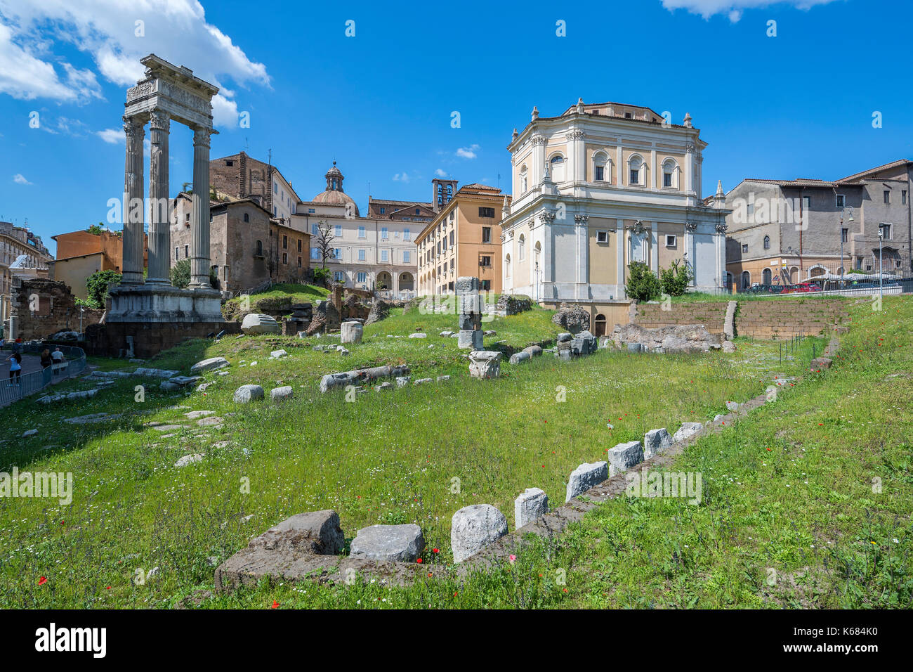 Theatre of Marcellus and Temple of Apollo Sosiano, Rome, Lazio, Italy, Europe. Stock Photo