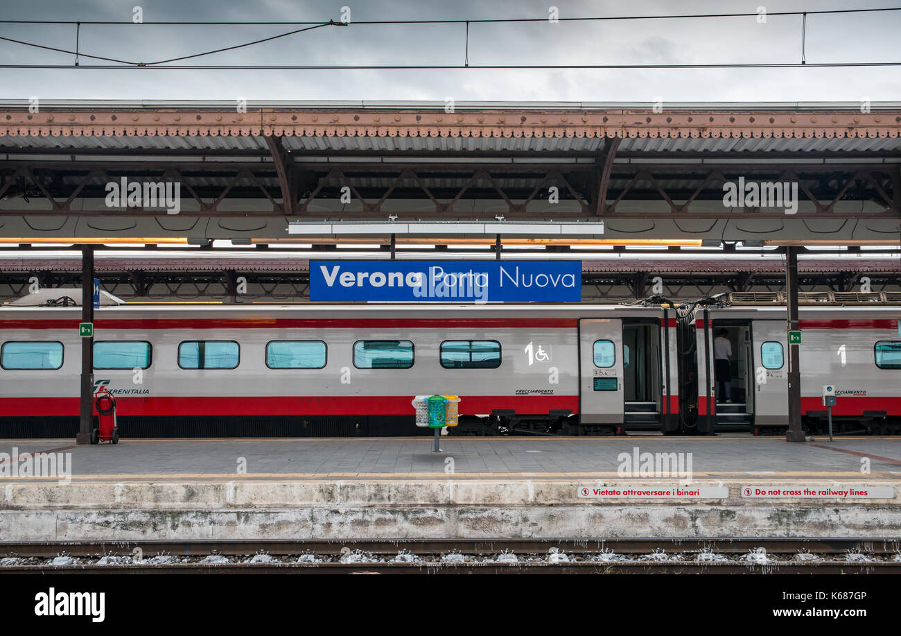 Verona Porta Nuova train station in Italy Stock Photo - Alamy