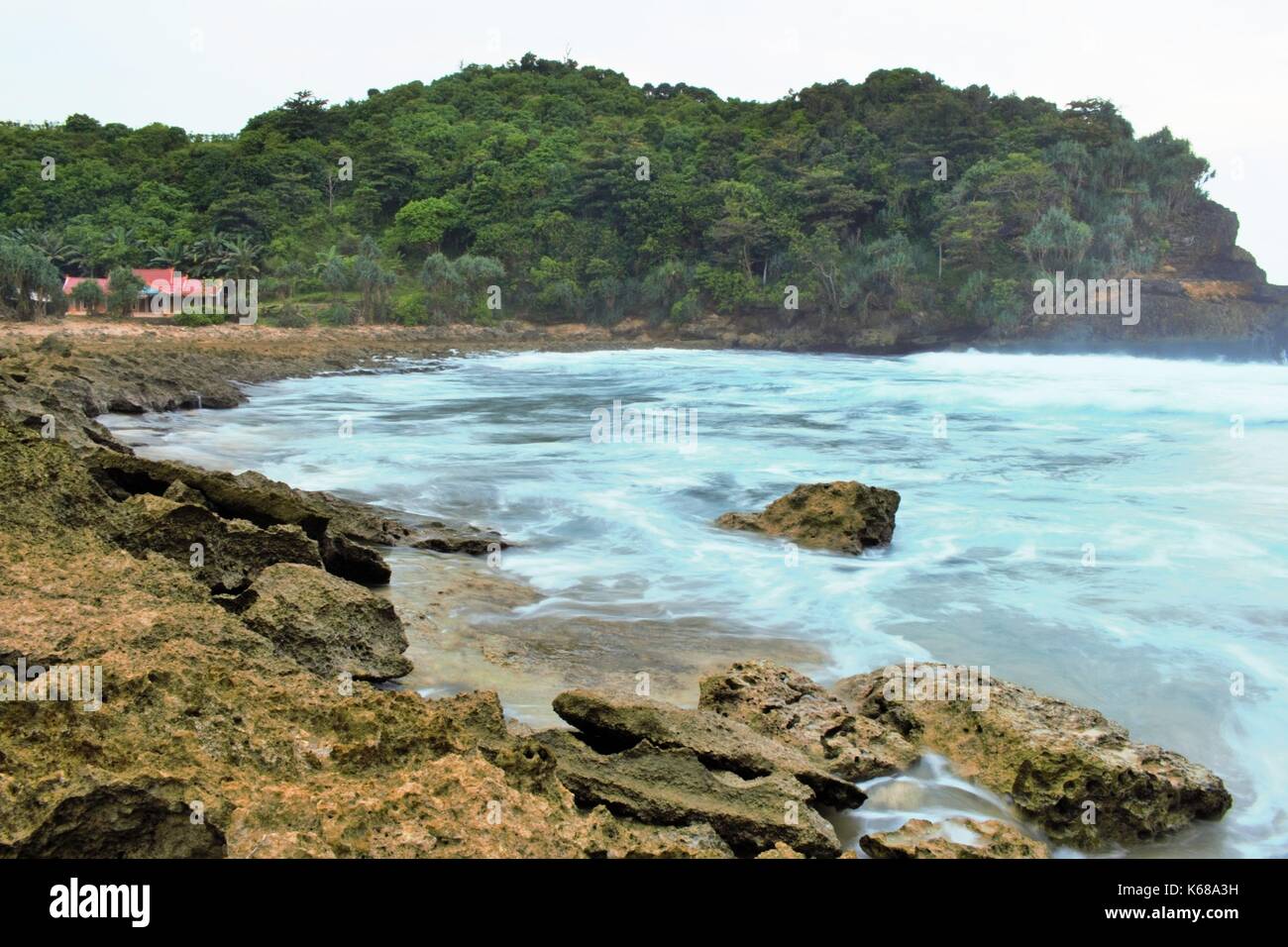 Batu Bengkung Beach In Malang Indonesia Stock Photo
